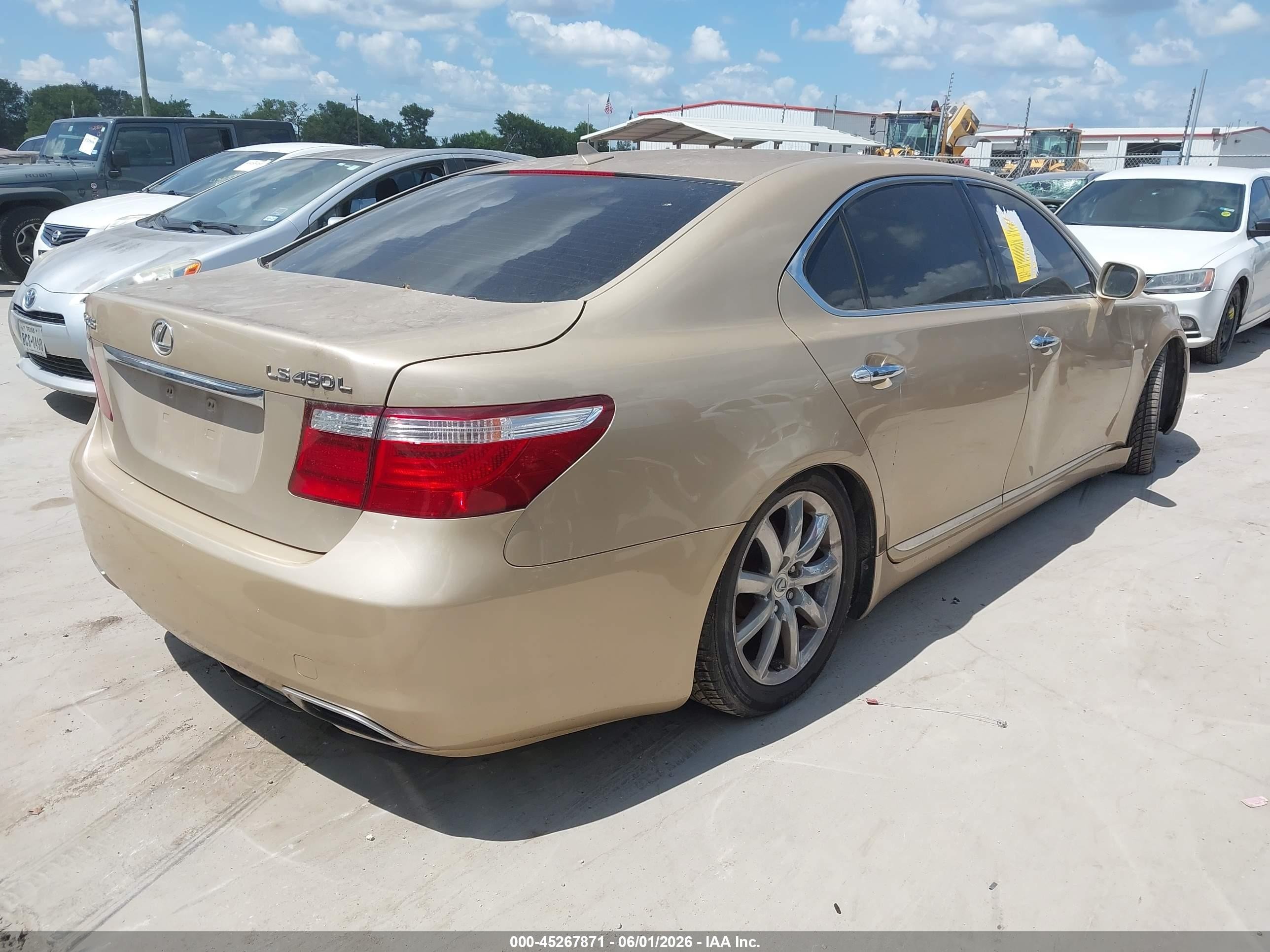 2007 Lexus Ls 460 L Gold vin: JTHGL46F775019701