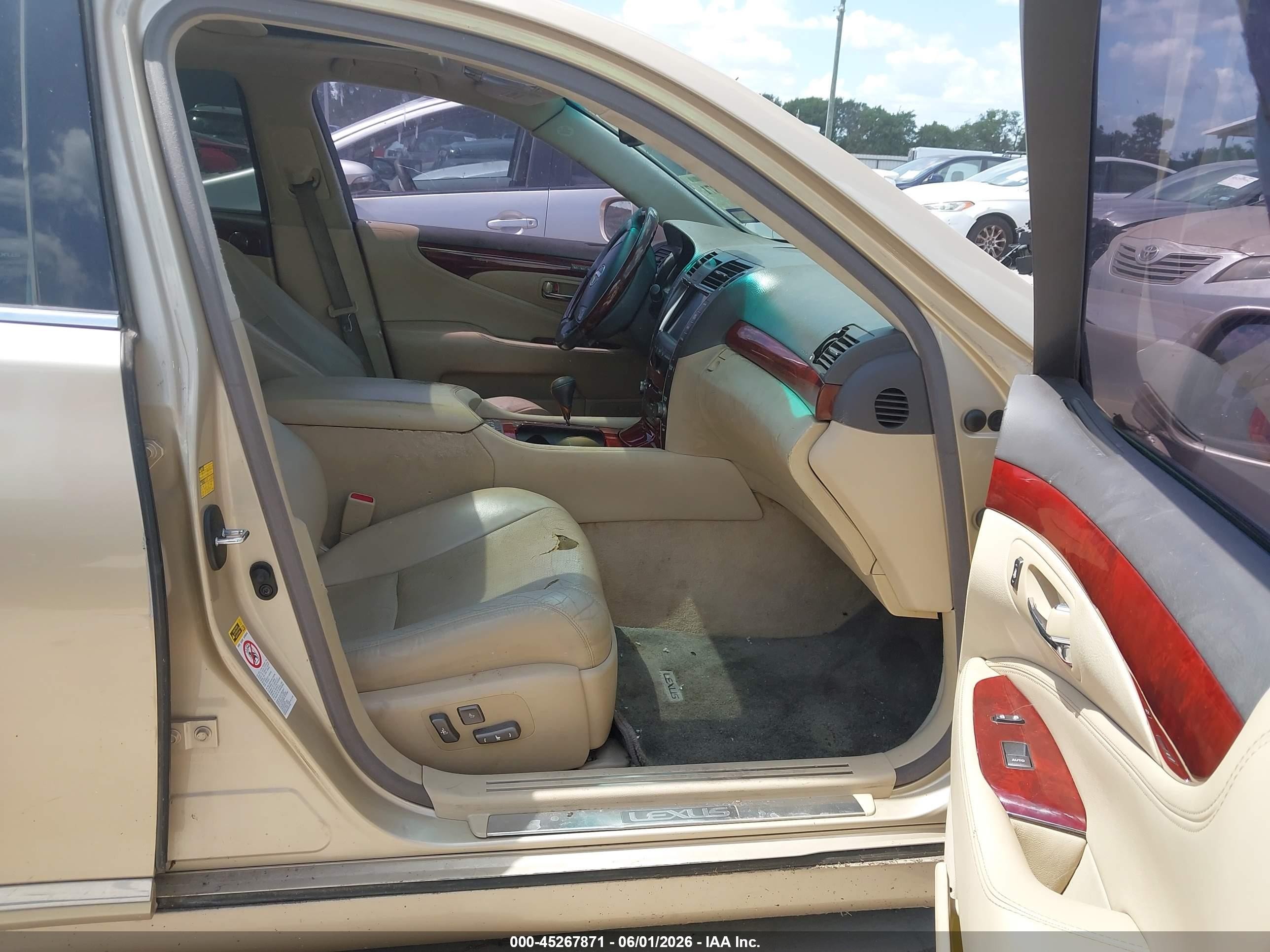2007 Lexus Ls 460 L Gold vin: JTHGL46F775019701
