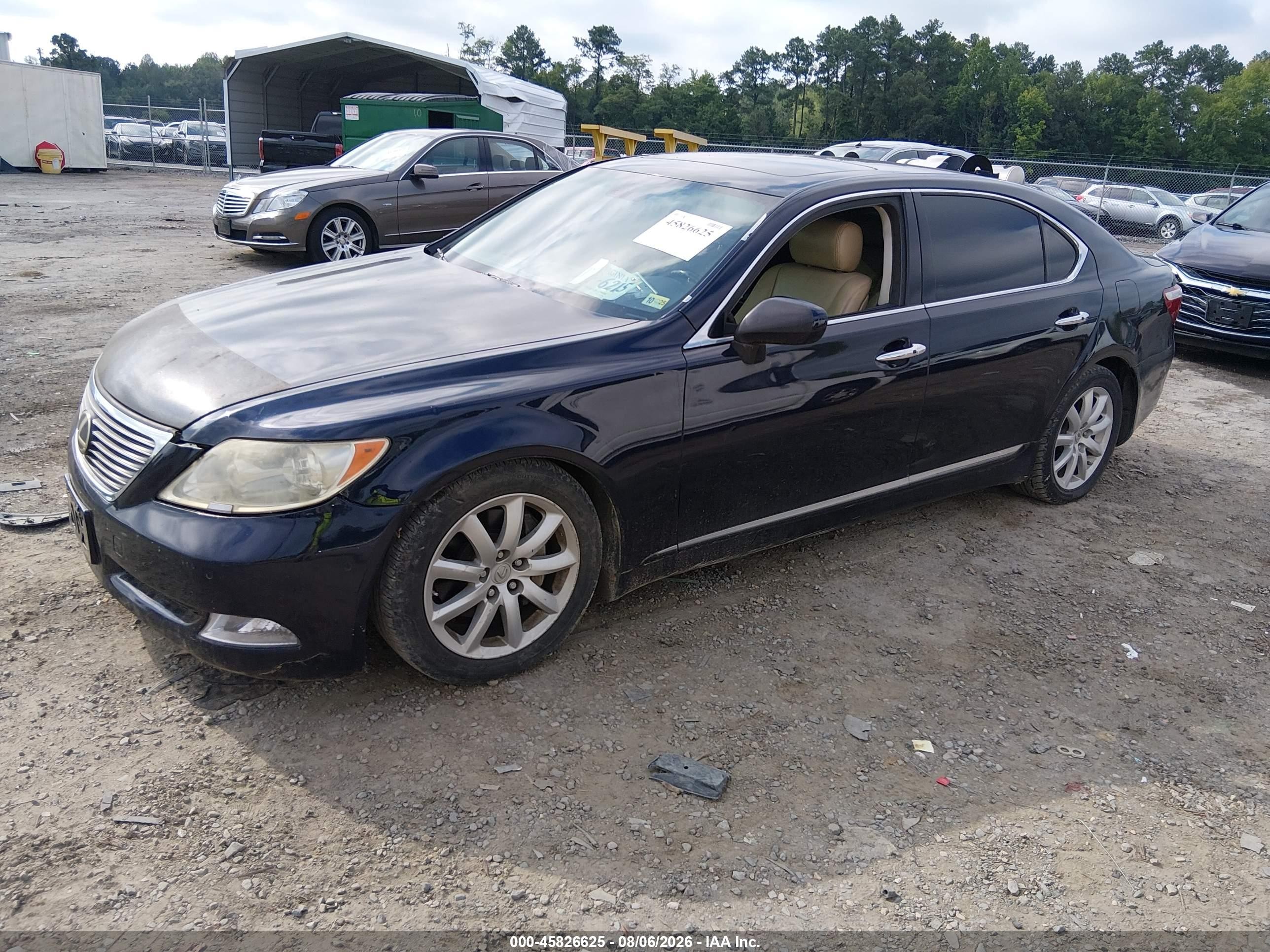 2008 Lexus Ls 460 L Blue vin: JTHGL46F785032210