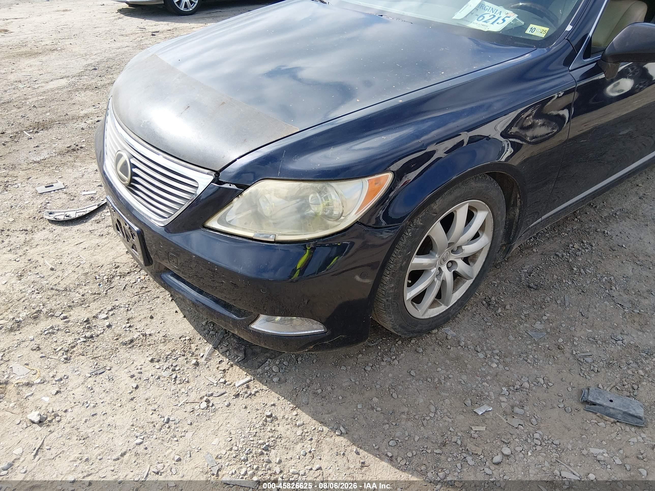 2008 Lexus Ls 460 L Blue vin: JTHGL46F785032210