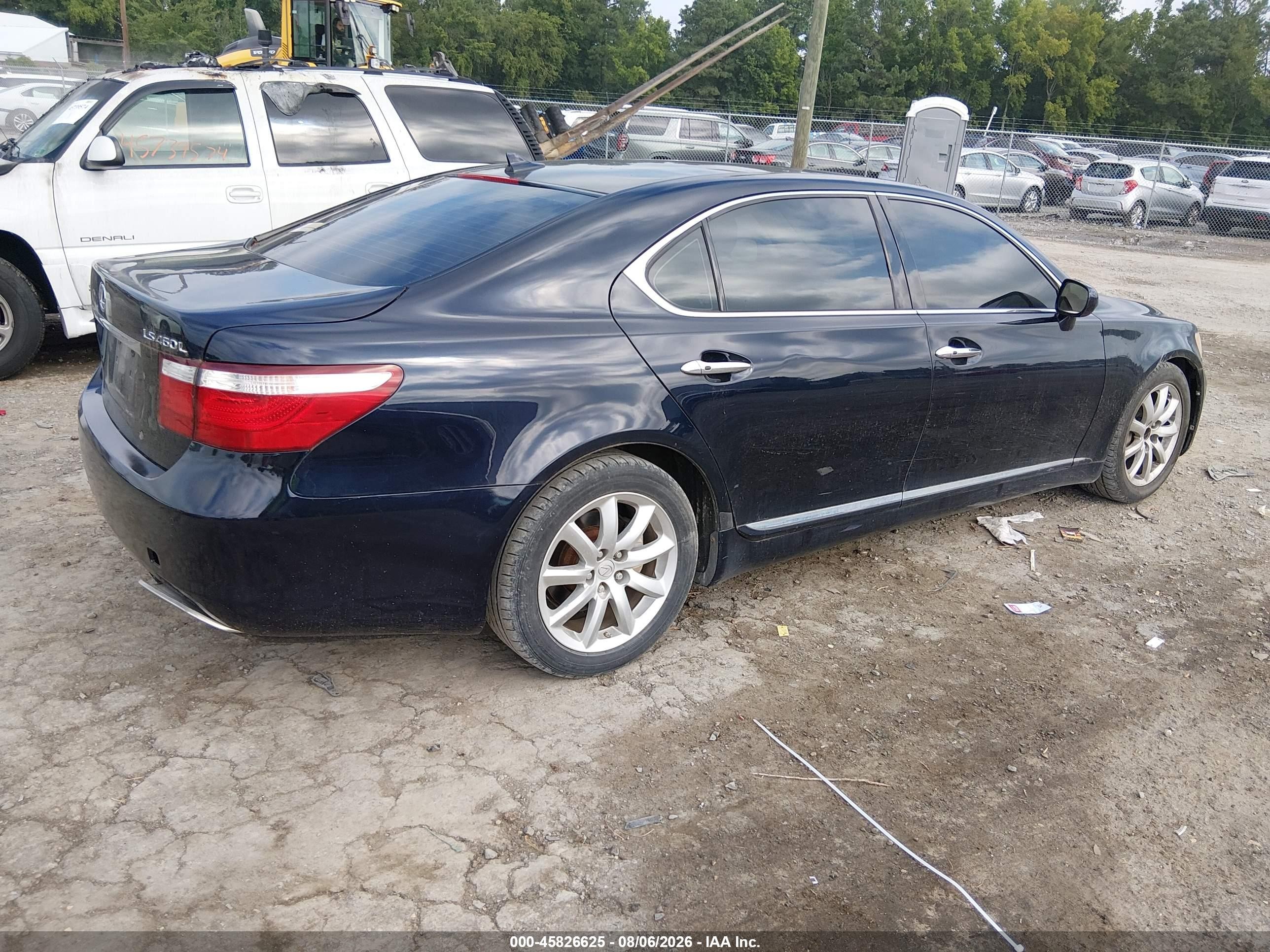 2008 Lexus Ls 460 L Blue vin: JTHGL46F785032210