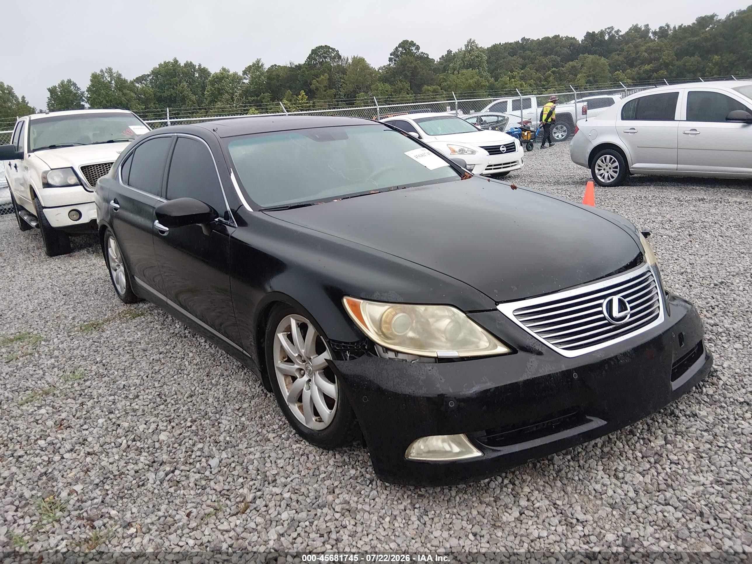 2007 Lexus Ls 460 L Black vin: JTHGL46F875003961