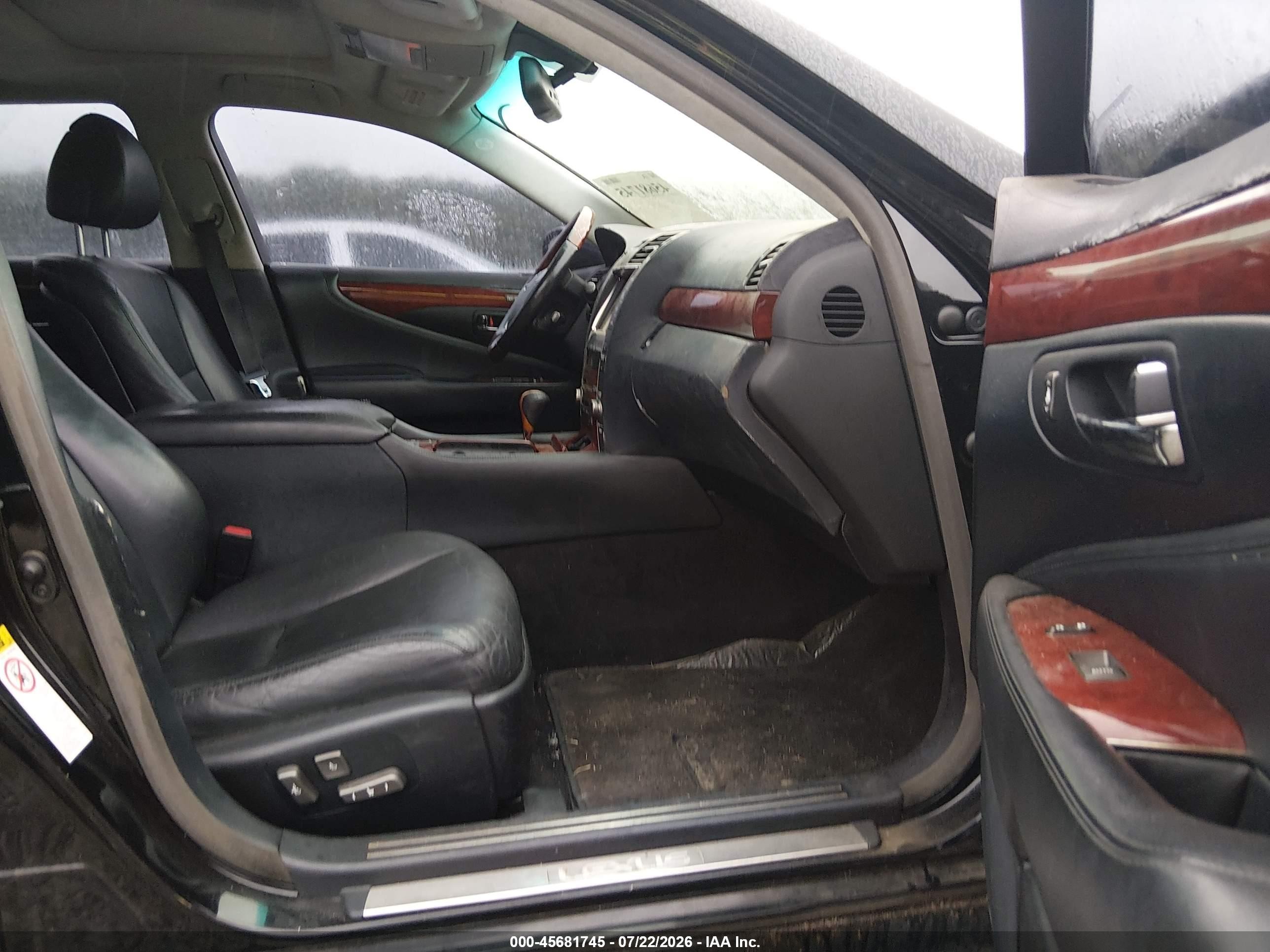 2007 Lexus Ls 460 L Black vin: JTHGL46F875003961