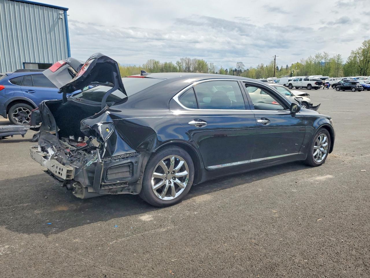 2007 Lexus Ls 460l Black vin: JTHGL46F975012846