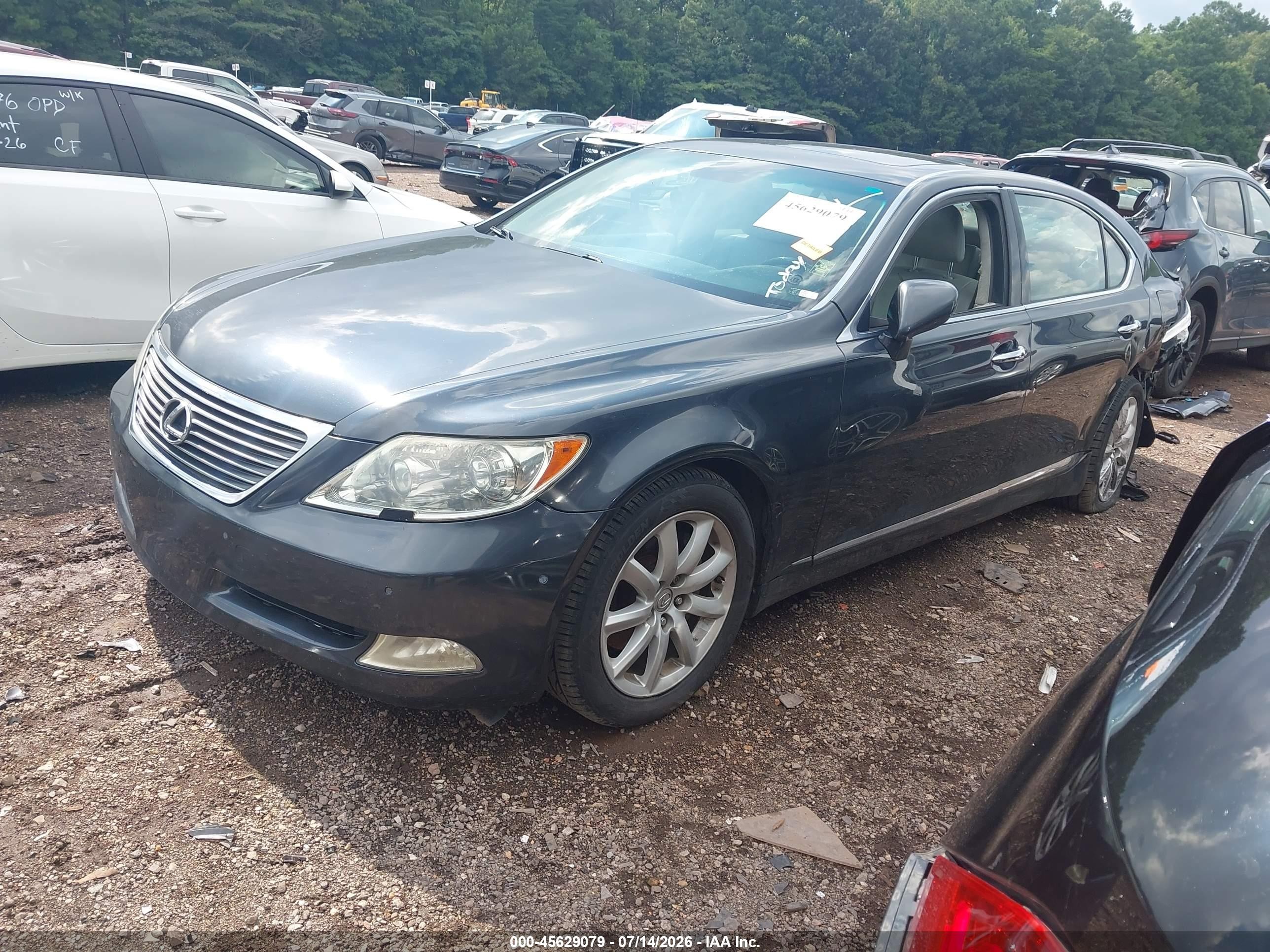 2007 Lexus Ls 460 L Black vin: JTHGL46F975015620