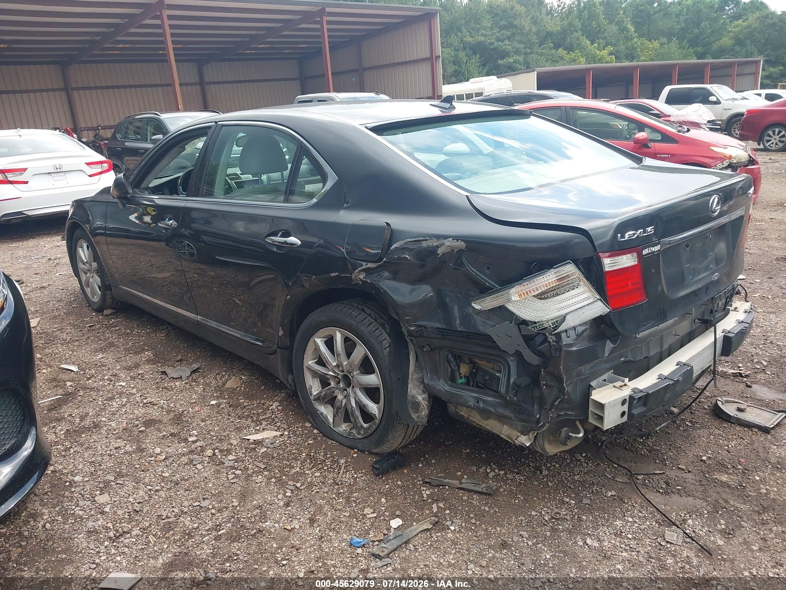 2007 Lexus Ls 460 L Black vin: JTHGL46F975015620