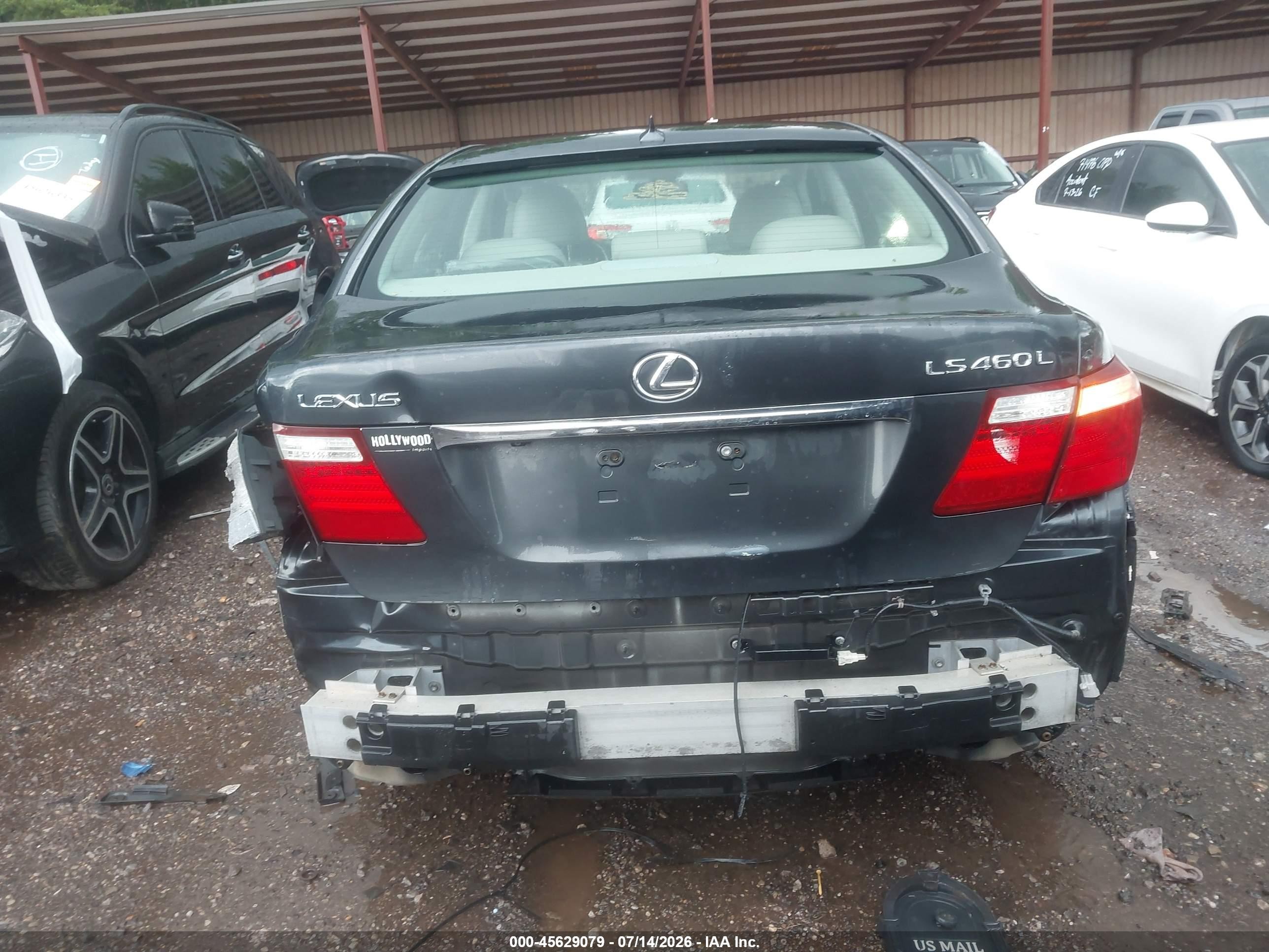 2007 Lexus Ls 460 L Black vin: JTHGL46F975015620