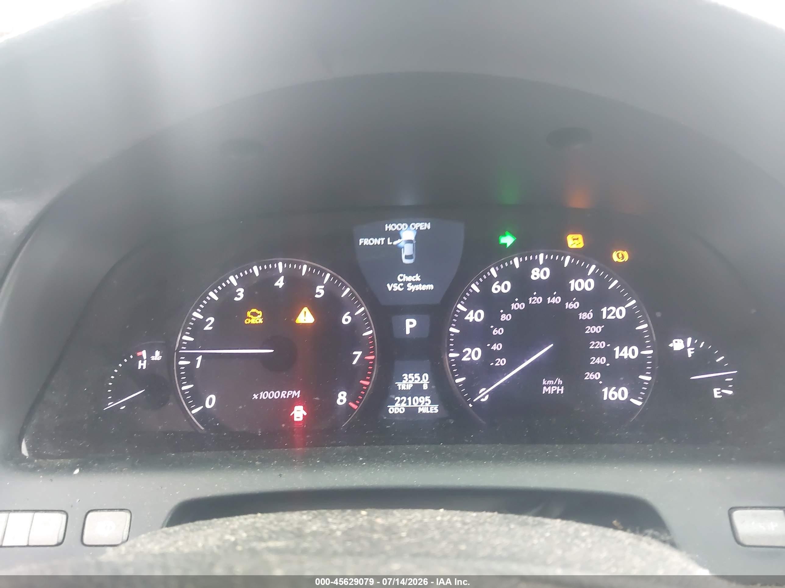 2007 Lexus Ls 460 L Black vin: JTHGL46F975015620