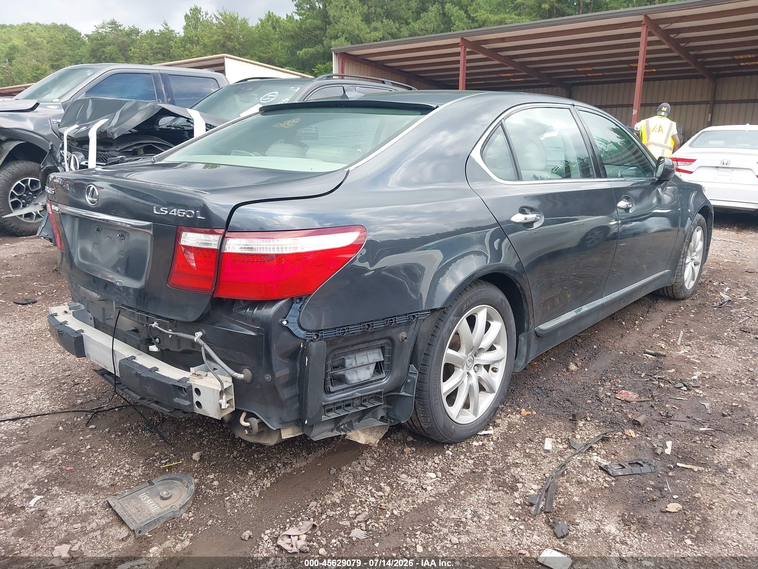 2007 Lexus Ls 460 L Black vin: JTHGL46F975015620