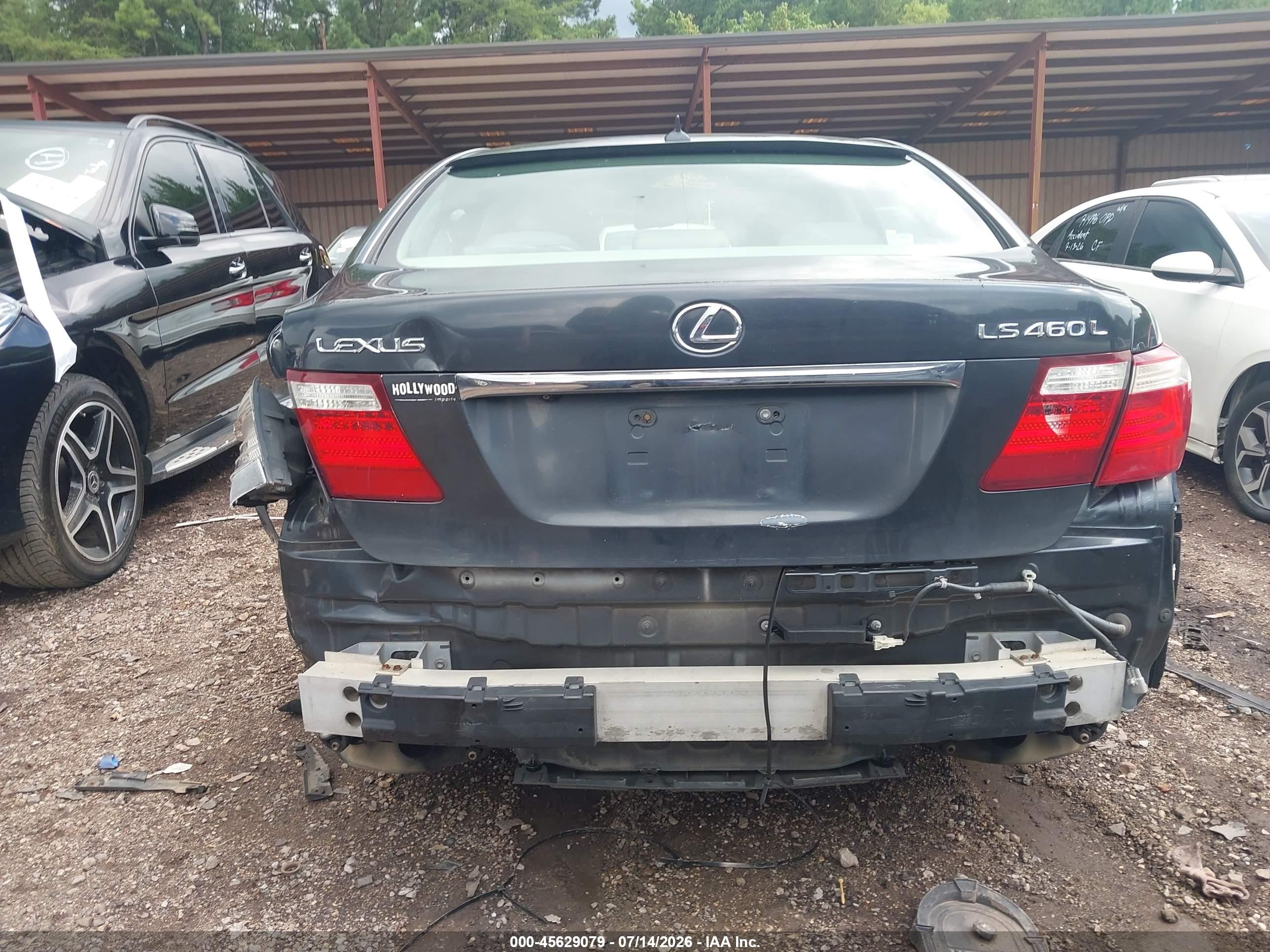 2007 Lexus Ls 460 L Black vin: JTHGL46F975015620