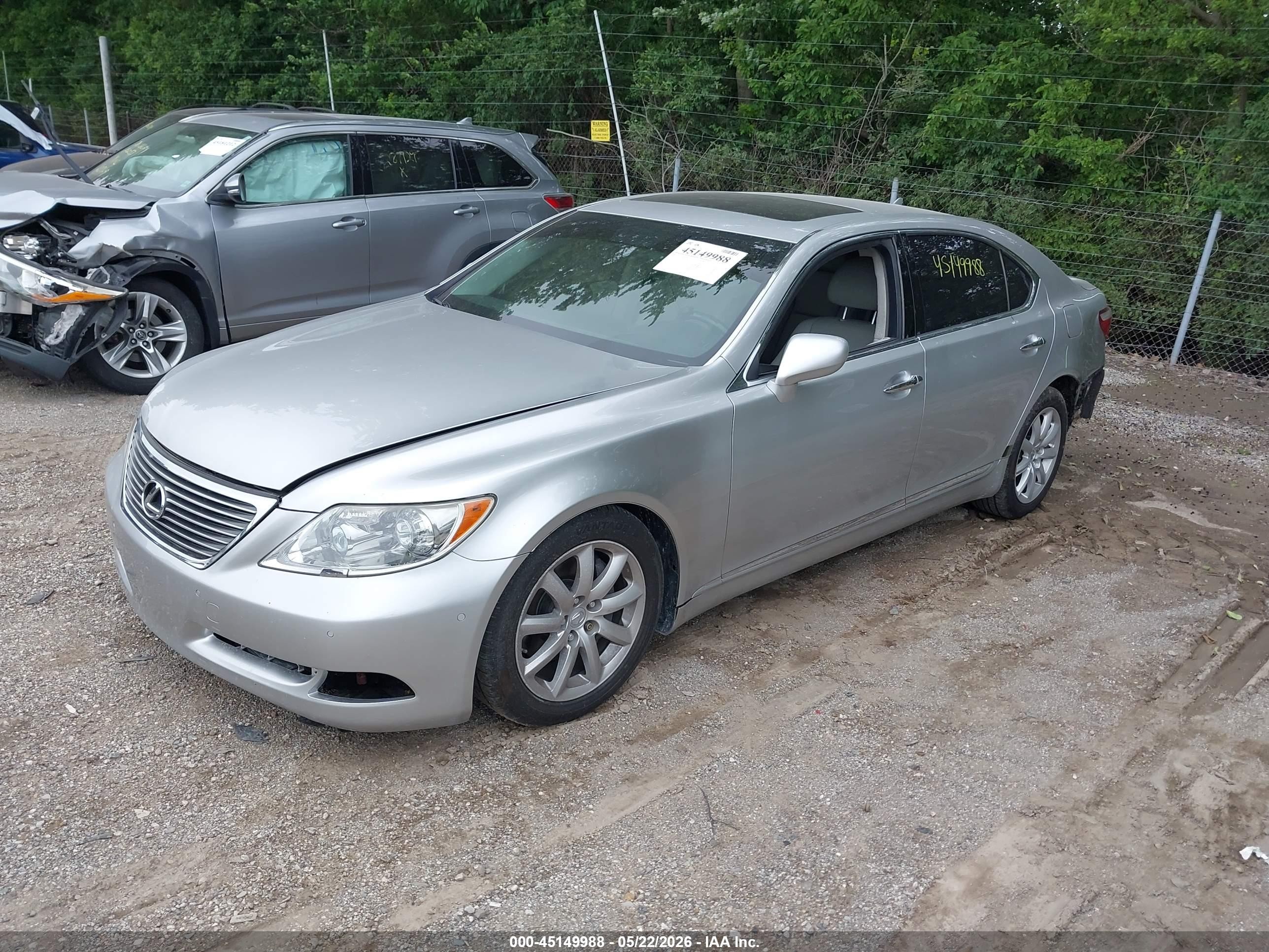 2007 Lexus Ls 460 L Silver vin: JTHGL46F975016122