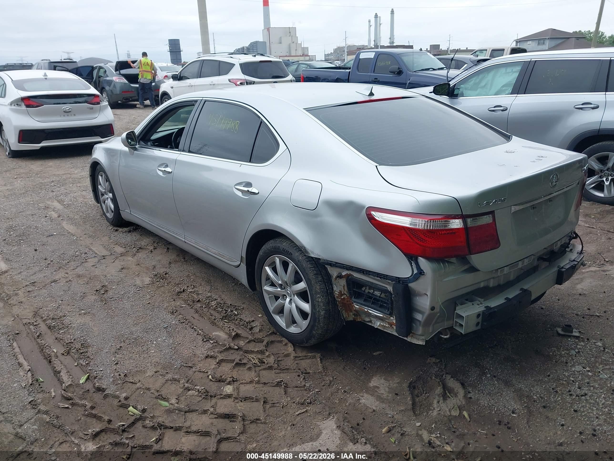 2007 Lexus Ls 460 L Silver vin: JTHGL46F975016122