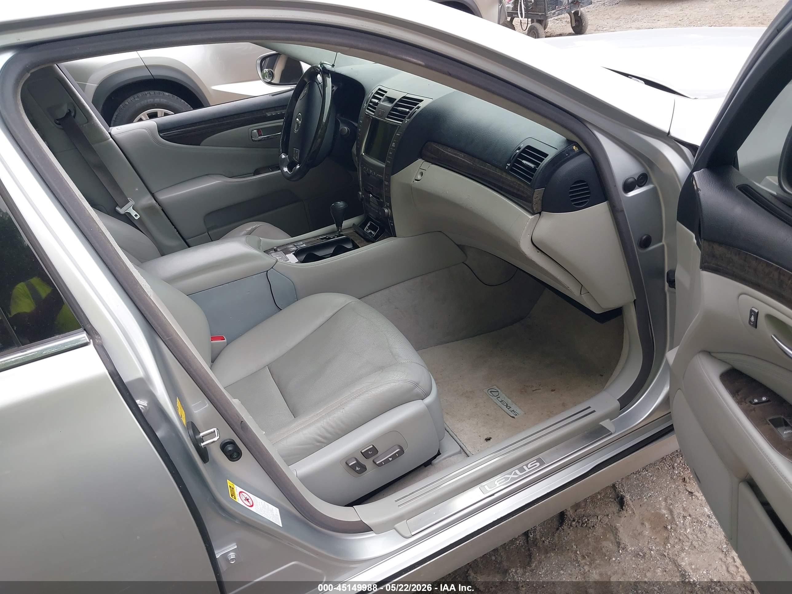 2007 Lexus Ls 460 L Silver vin: JTHGL46F975016122