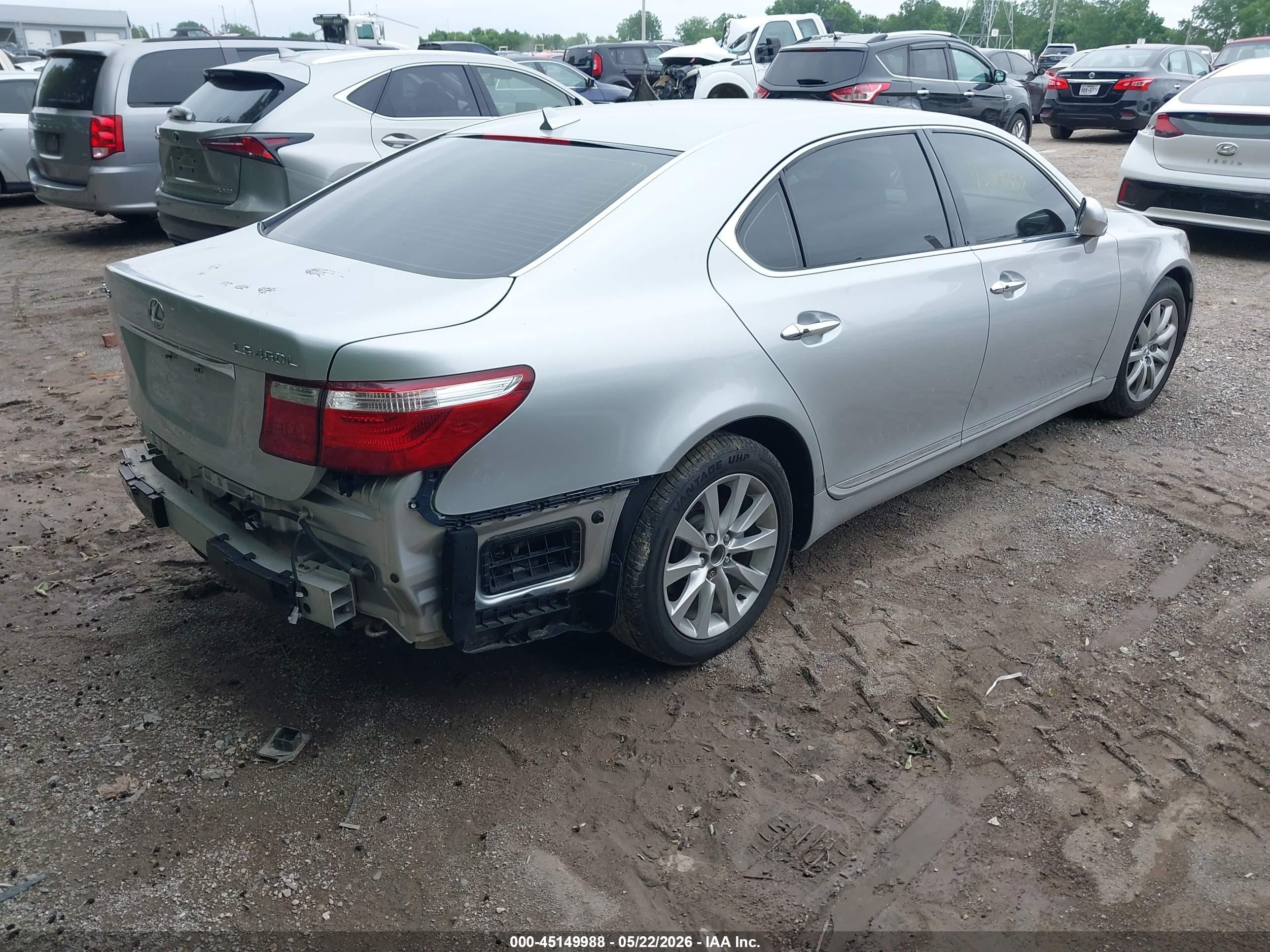 2007 Lexus Ls 460 L Silver vin: JTHGL46F975016122