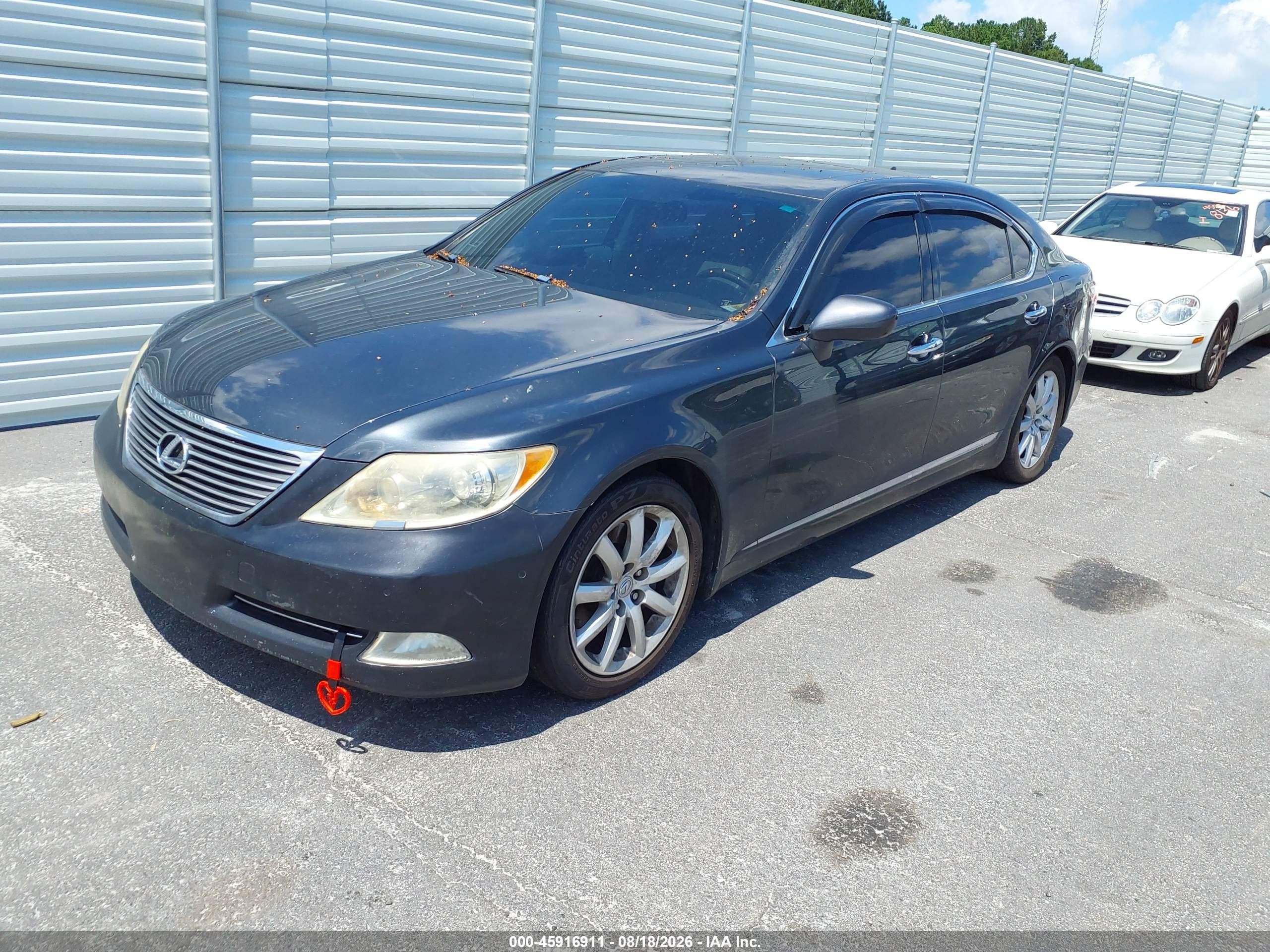 2007 Lexus Ls 460 L Black vin: JTHGL46FX75003444