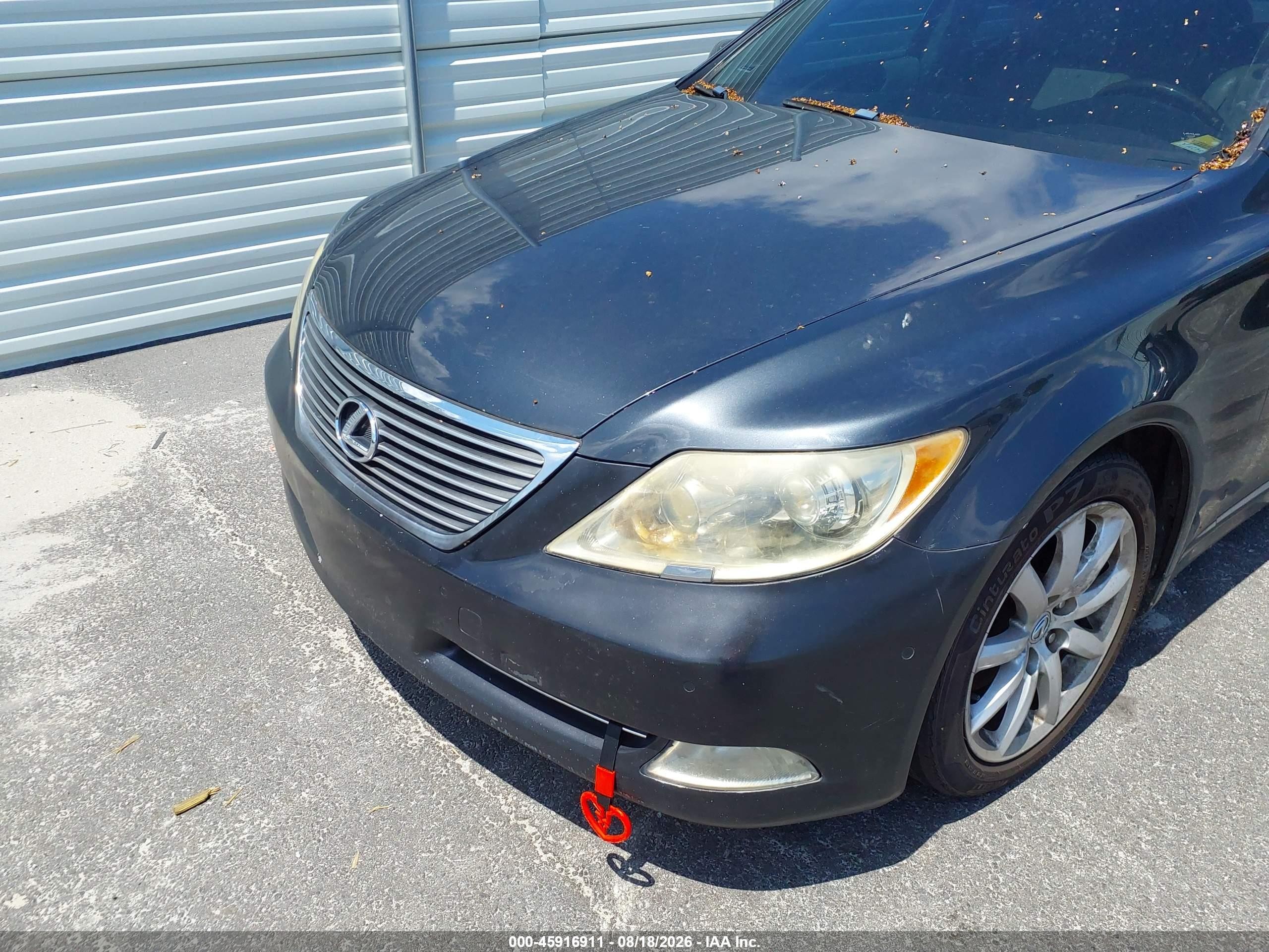 2007 Lexus Ls 460 L Black vin: JTHGL46FX75003444