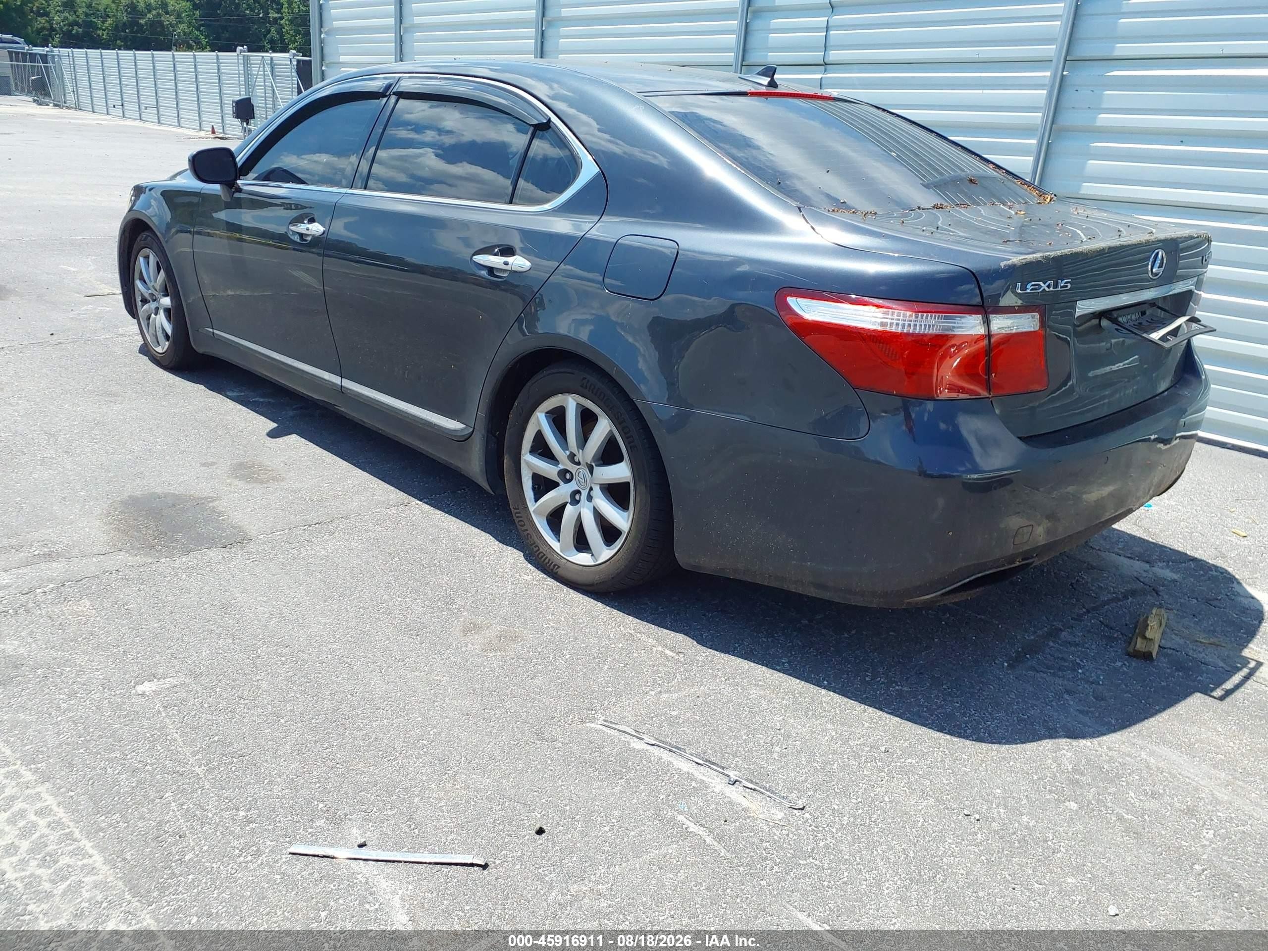 2007 Lexus Ls 460 L Black vin: JTHGL46FX75003444