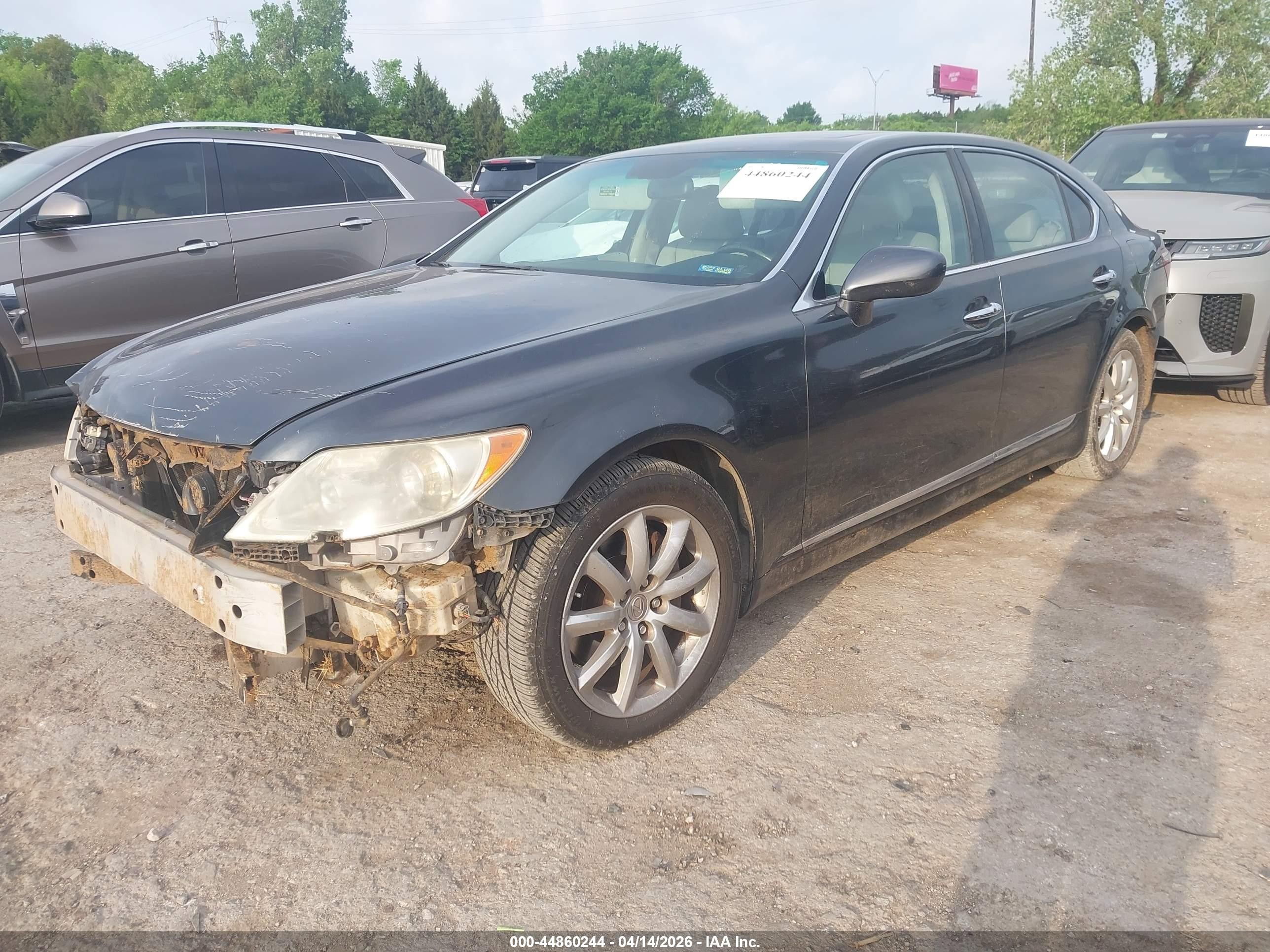 2007 Lexus Ls 460 L Black vin: JTHGL46FX75004884