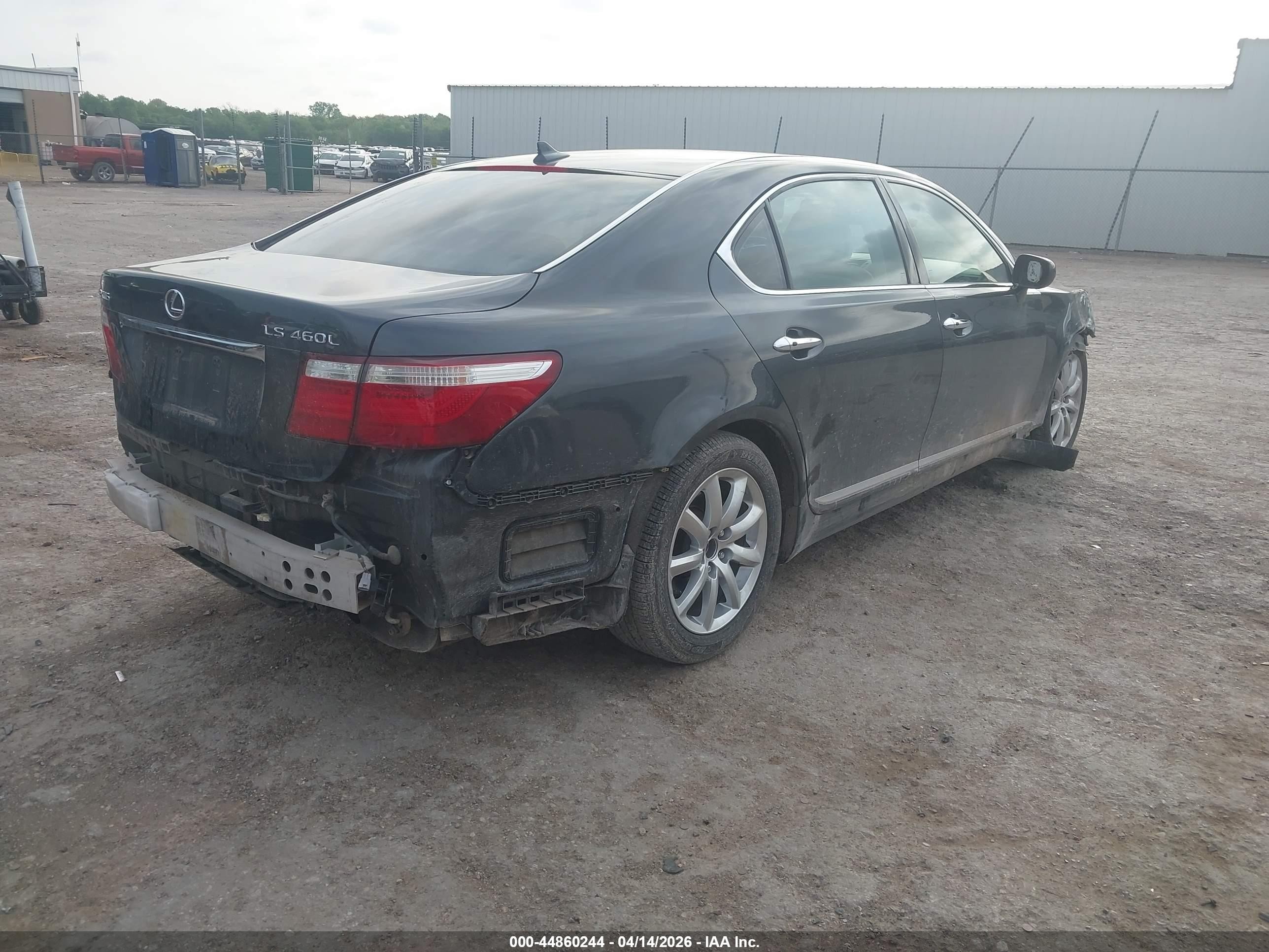 2007 Lexus Ls 460 L Black vin: JTHGL46FX75004884