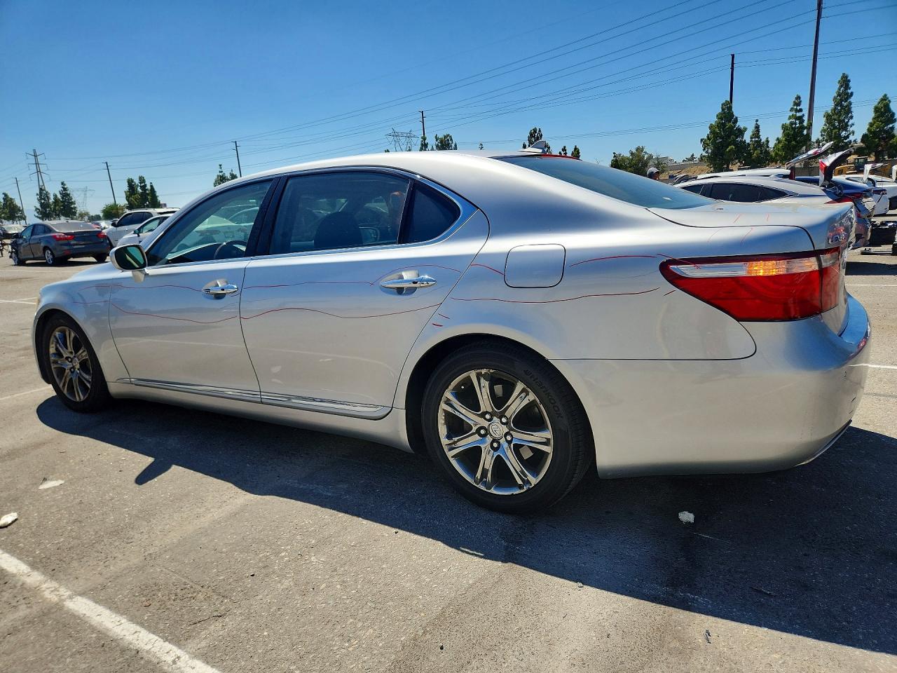 2008 Lexus Ls 460l Silver vin: JTHGL46FX85020942