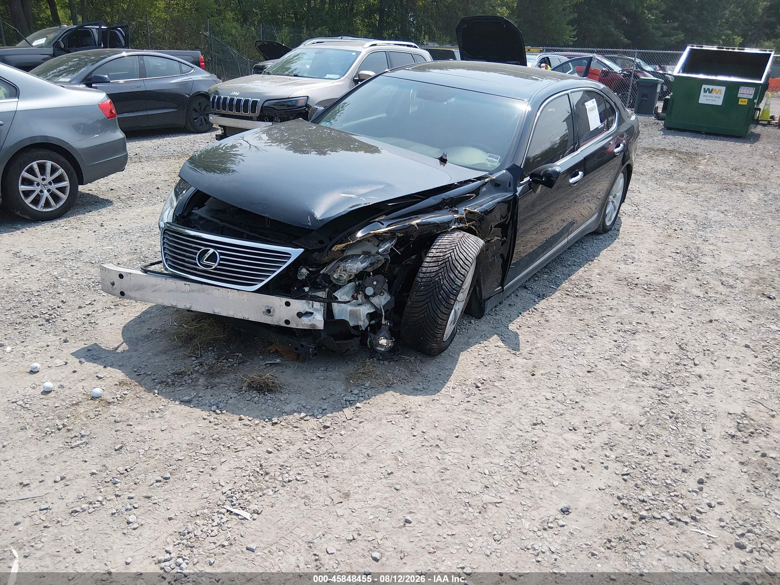 2008 Lexus Ls 460 L Black vin: JTHGL46FX85027423