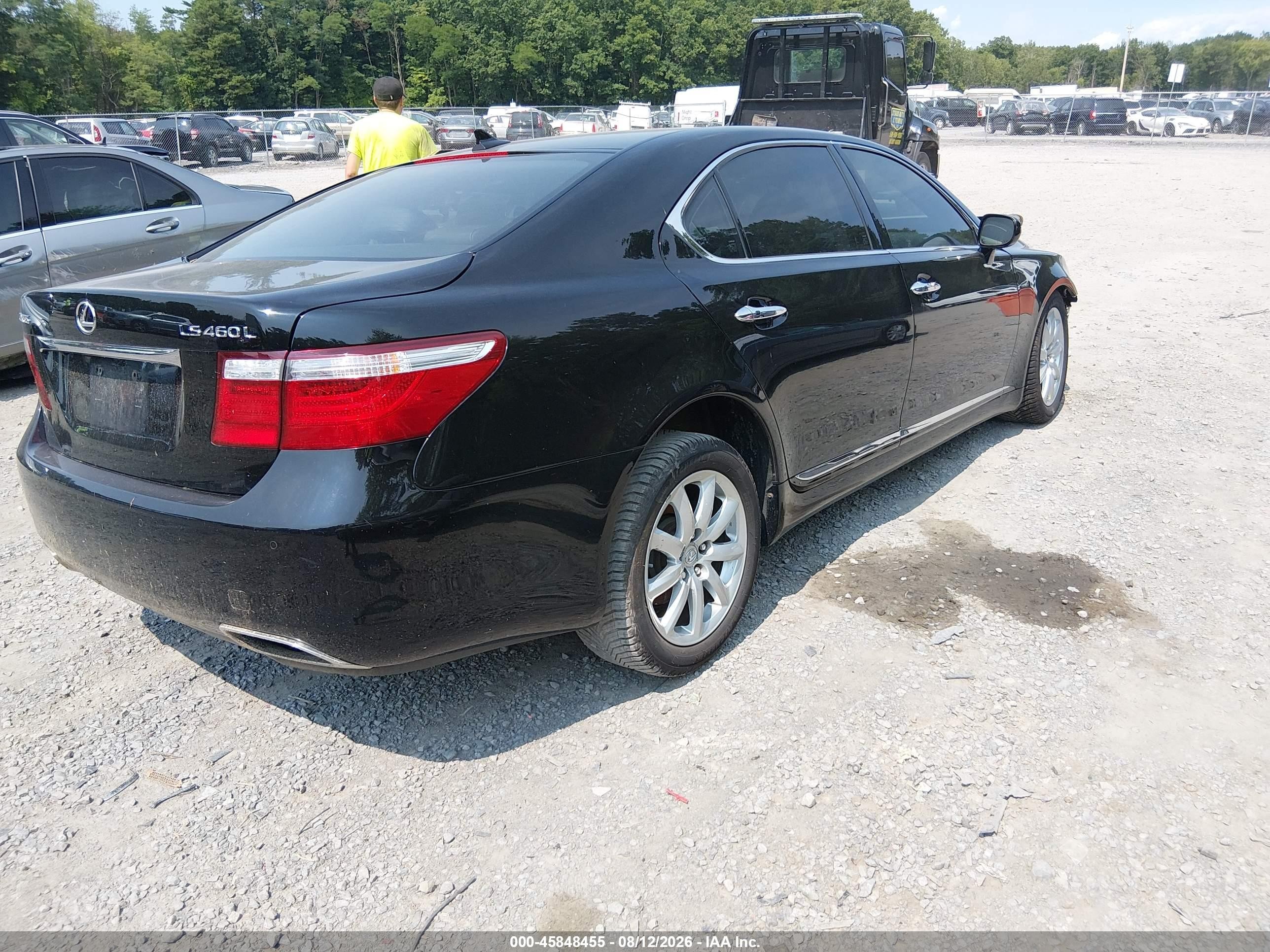 2008 Lexus Ls 460 L Black vin: JTHGL46FX85027423