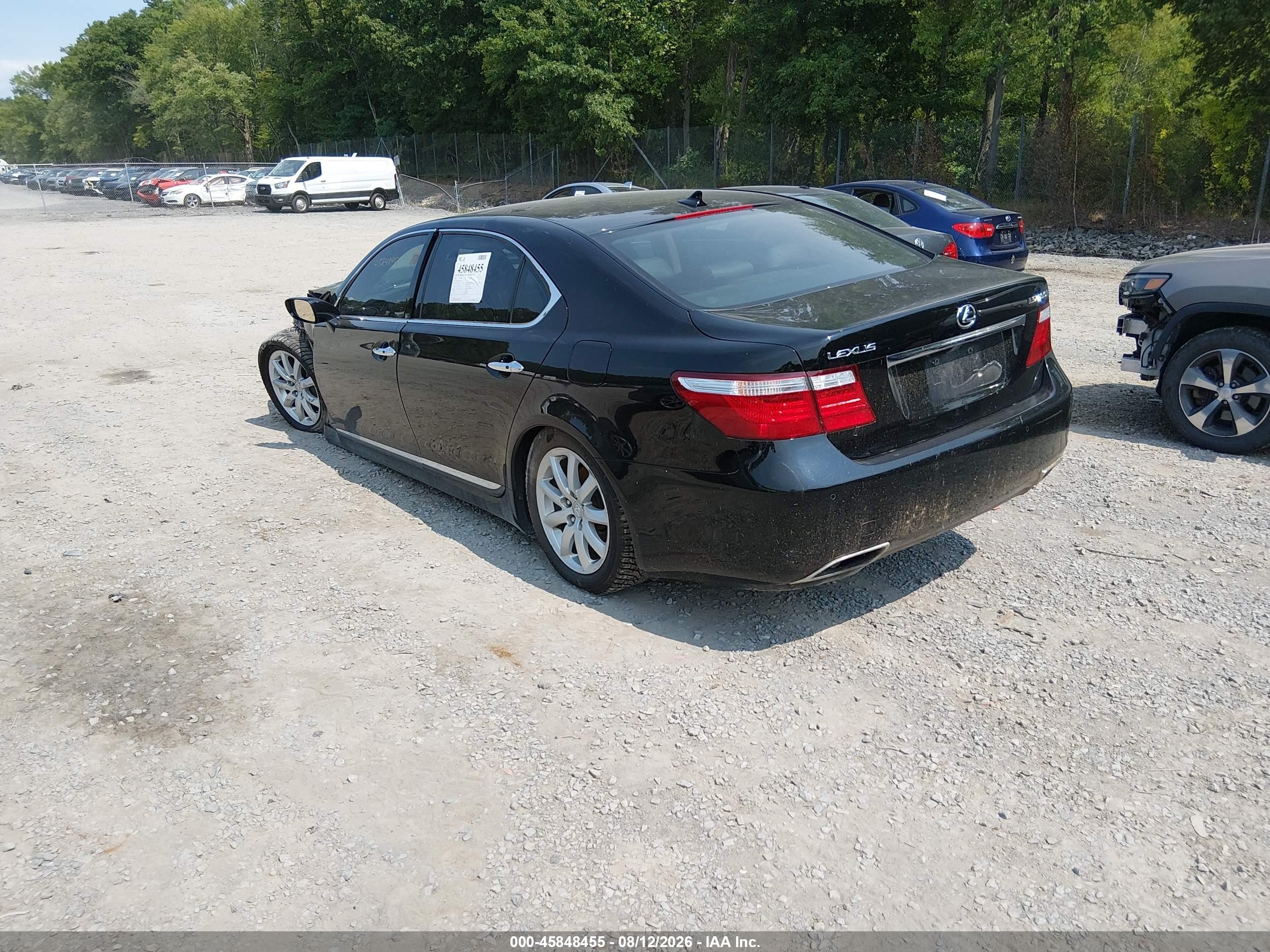 2008 Lexus Ls 460 L Black vin: JTHGL46FX85027423