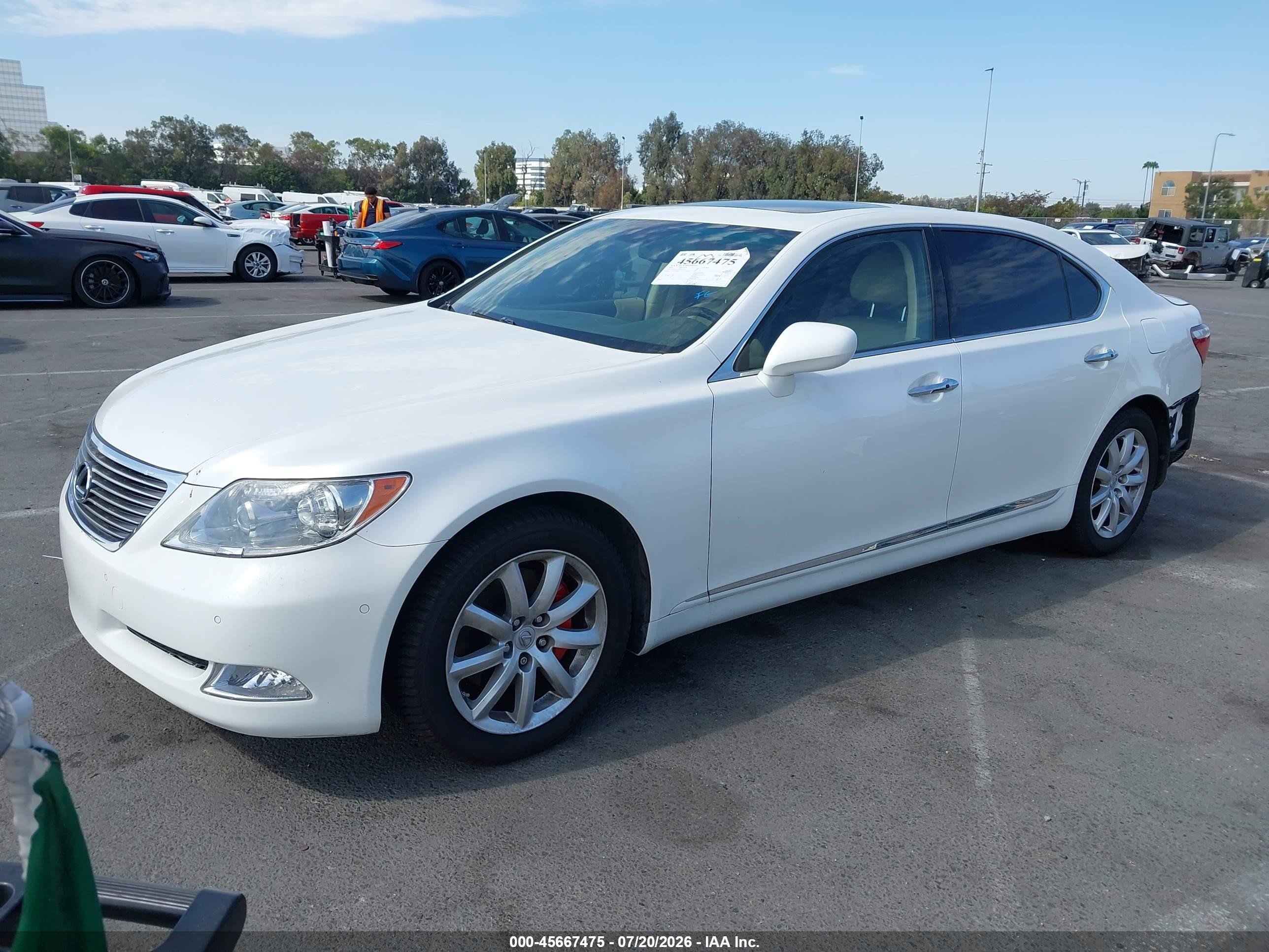 2008 Lexus Ls 460 L Белый vin: JTHGL46FX85032301