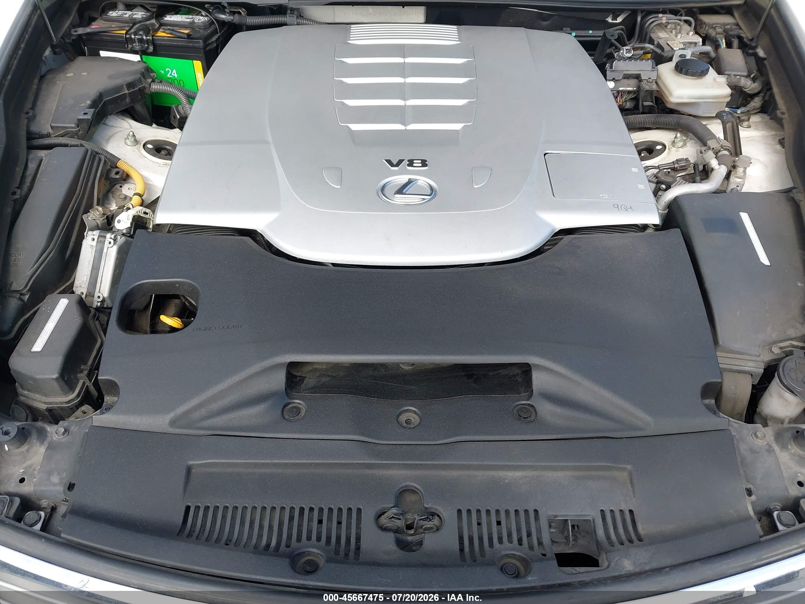 2008 Lexus Ls 460 L Белый vin: JTHGL46FX85032301