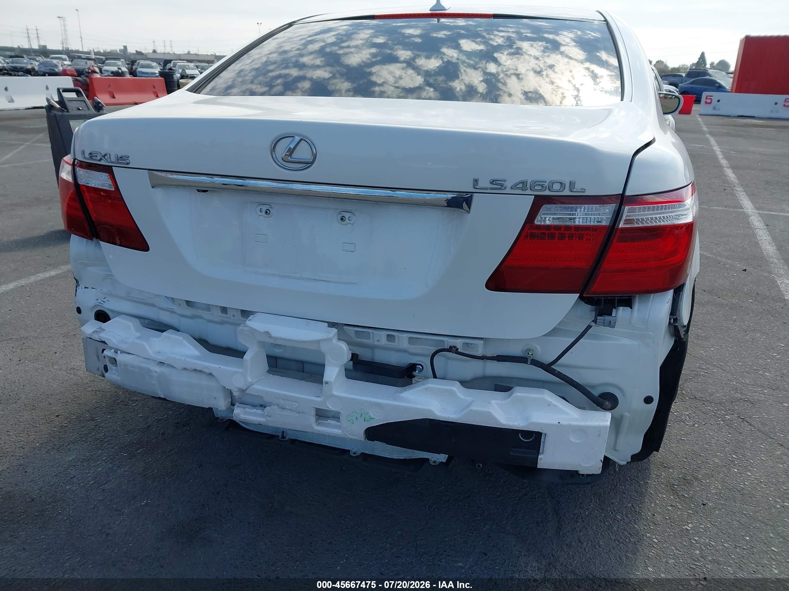 2008 Lexus Ls 460 L Белый vin: JTHGL46FX85032301