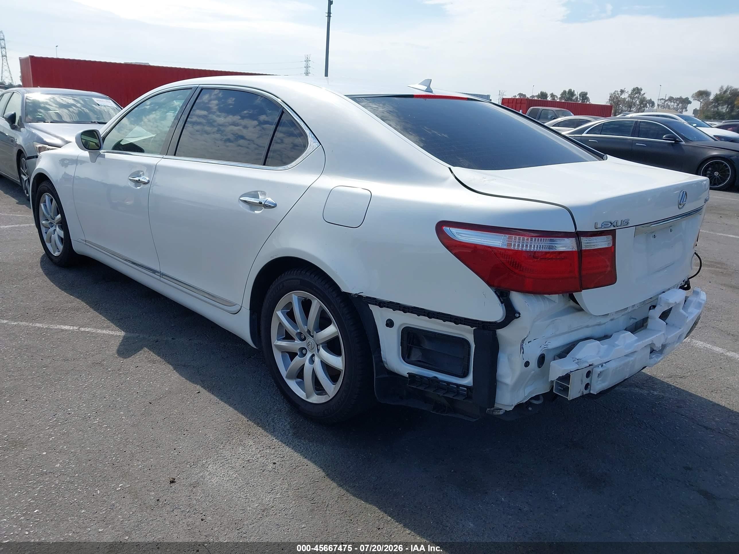 2008 Lexus Ls 460 L Белый vin: JTHGL46FX85032301