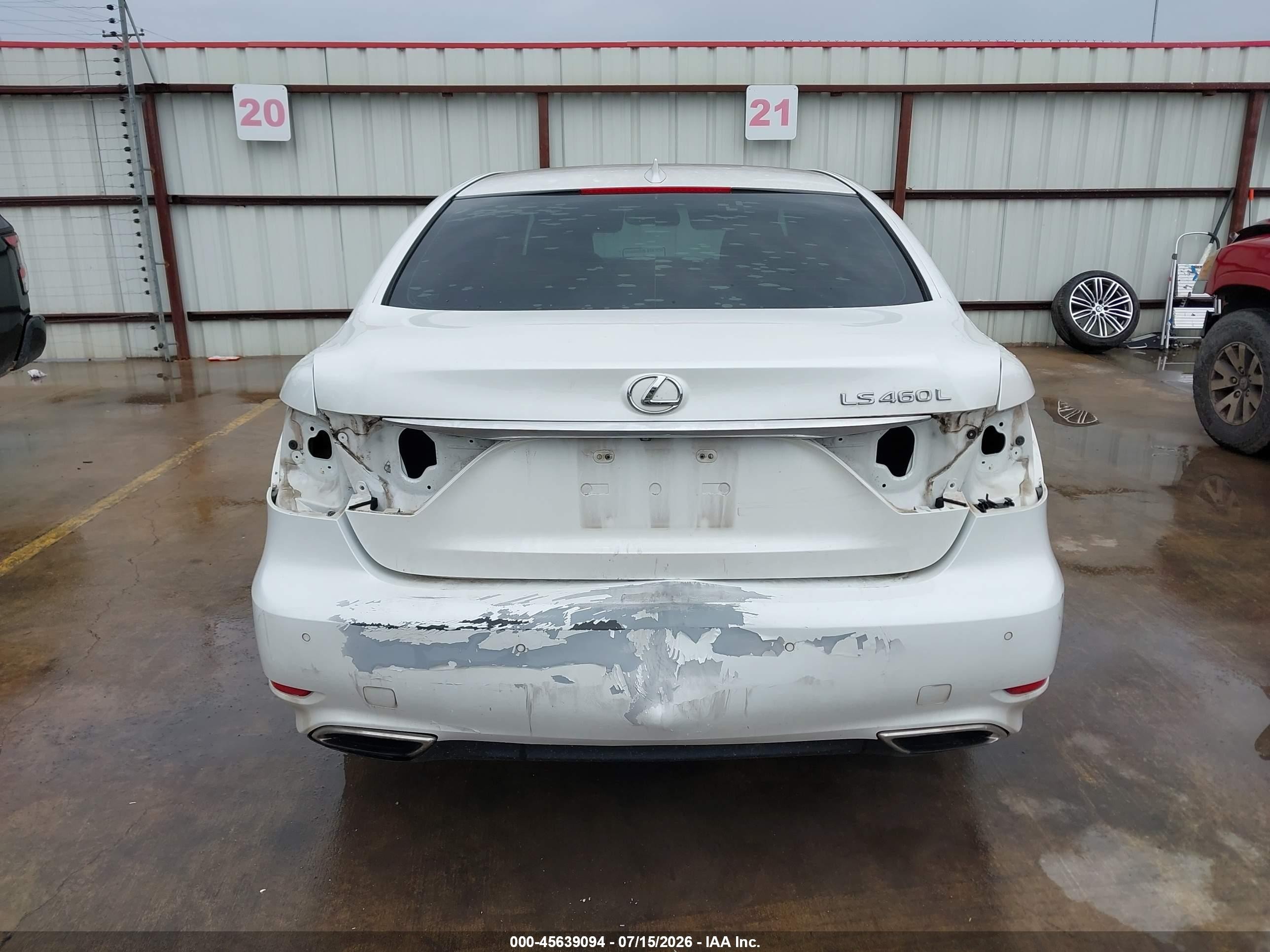 2014 Lexus Ls 460 L White vin: JTHGL5EF2E5051864
