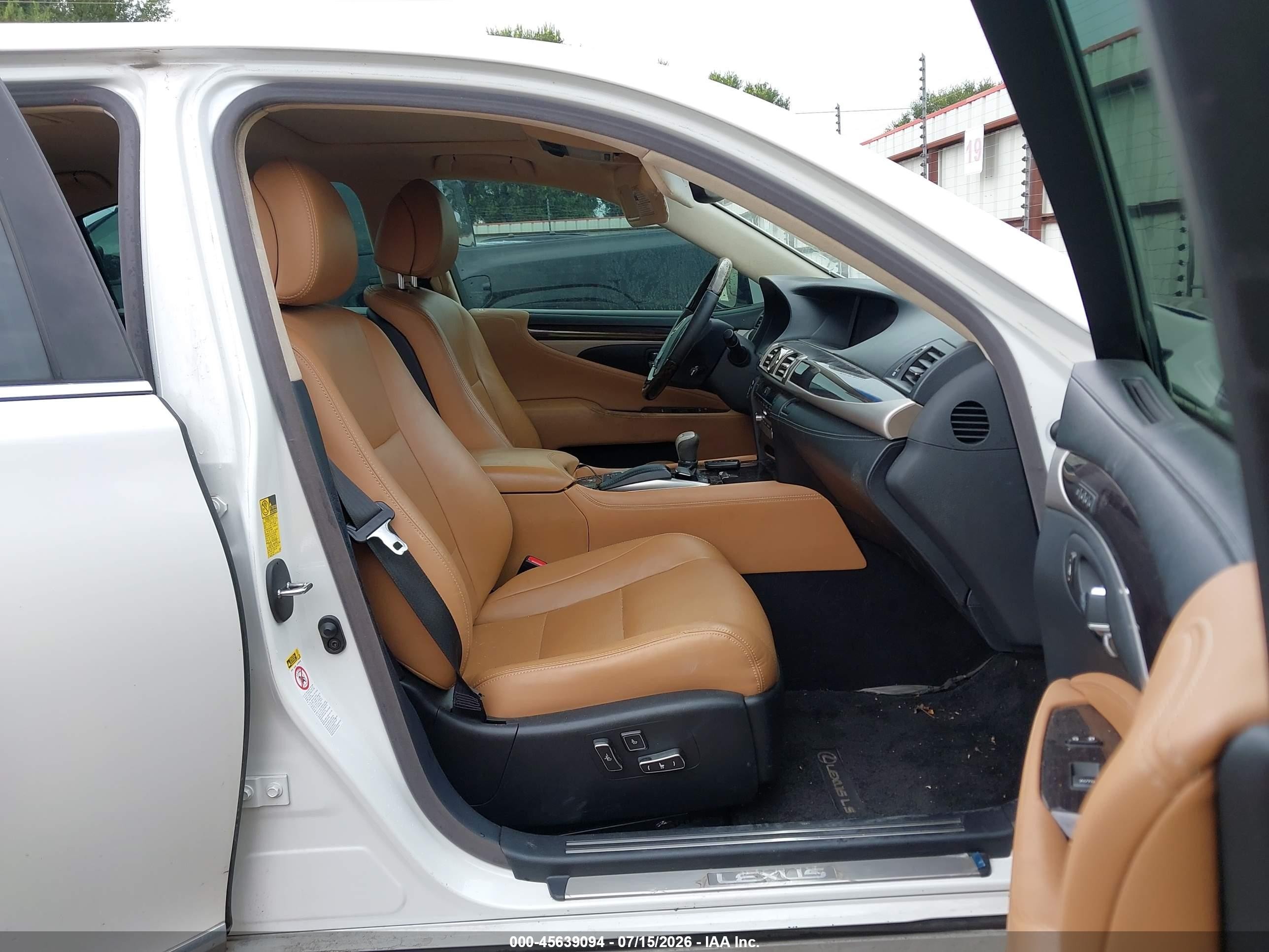 2014 Lexus Ls 460 L White vin: JTHGL5EF2E5051864