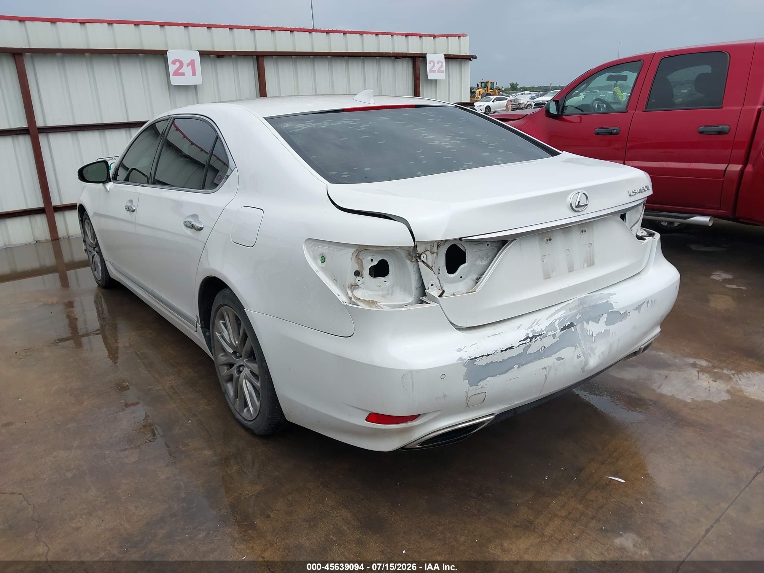 2014 Lexus Ls 460 L White vin: JTHGL5EF2E5051864