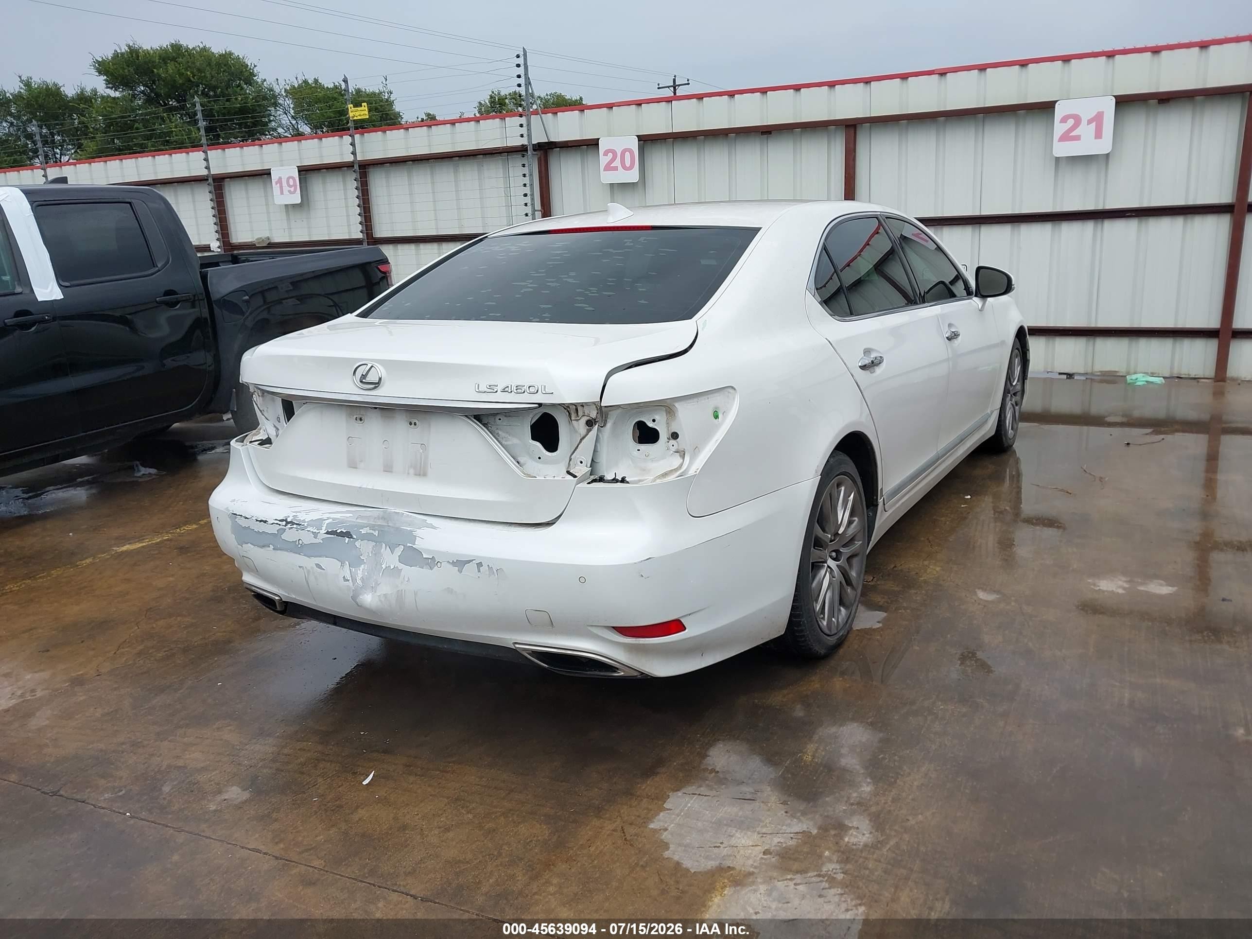 2014 Lexus Ls 460 L White vin: JTHGL5EF2E5051864