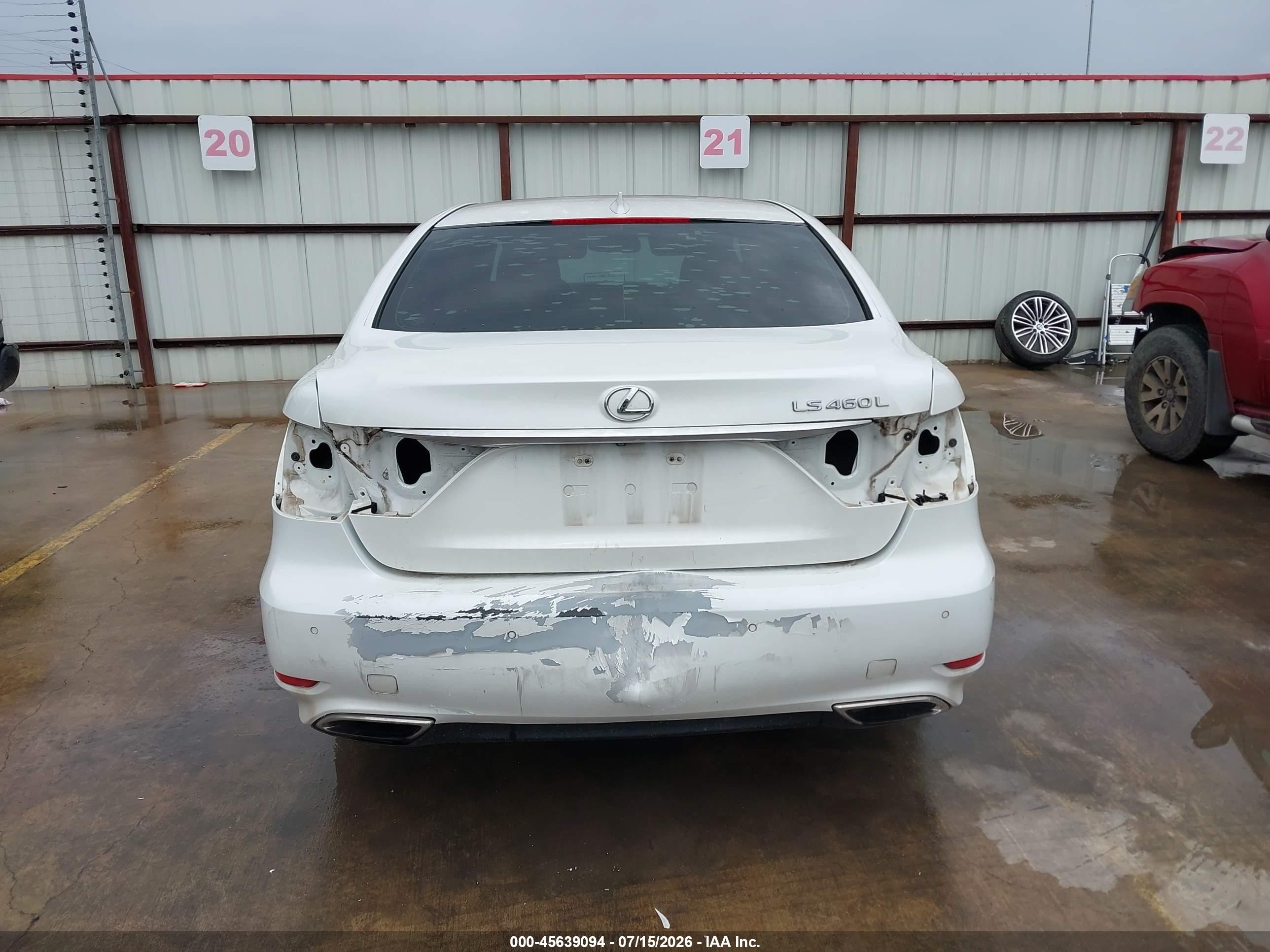 2014 Lexus Ls 460 L White vin: JTHGL5EF2E5051864
