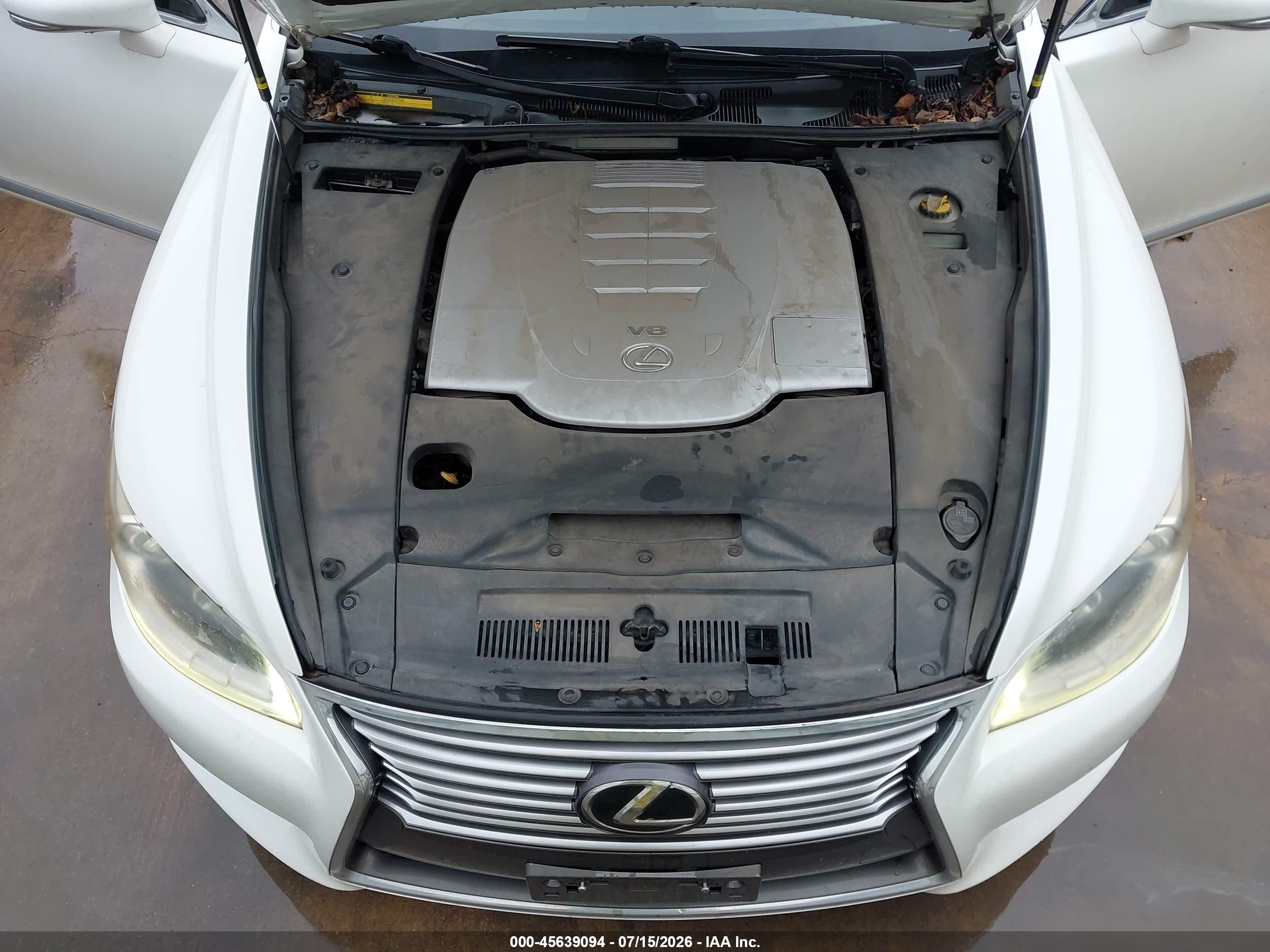2014 Lexus Ls 460 L White vin: JTHGL5EF2E5051864
