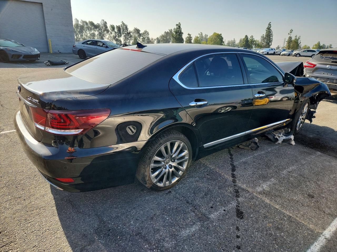 2013 Lexus Ls 460l Black vin: JTHGL5EF4D5048009