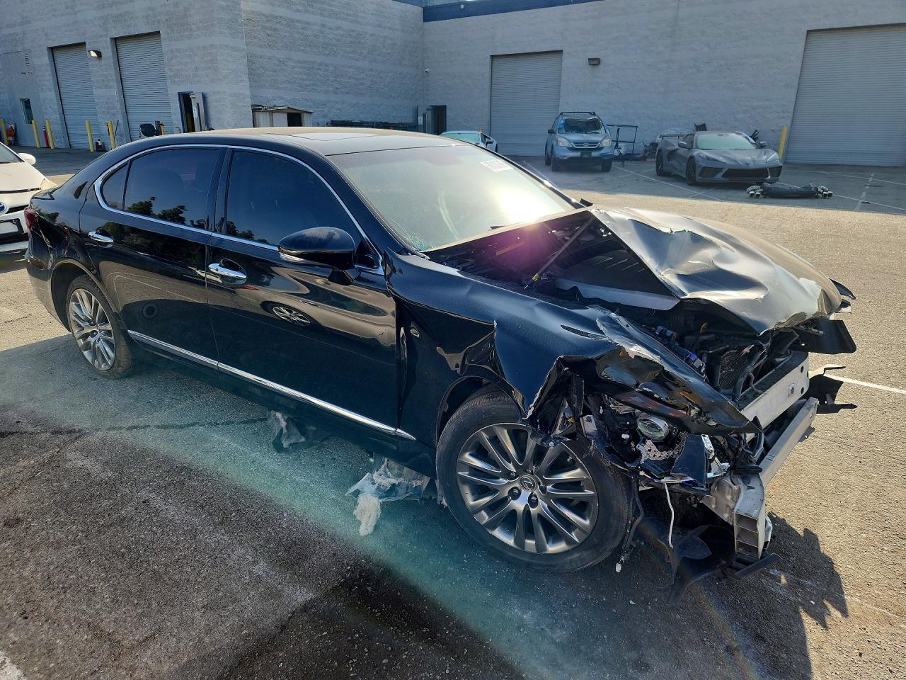 2013 Lexus Ls 460l Black vin: JTHGL5EF4D5048009