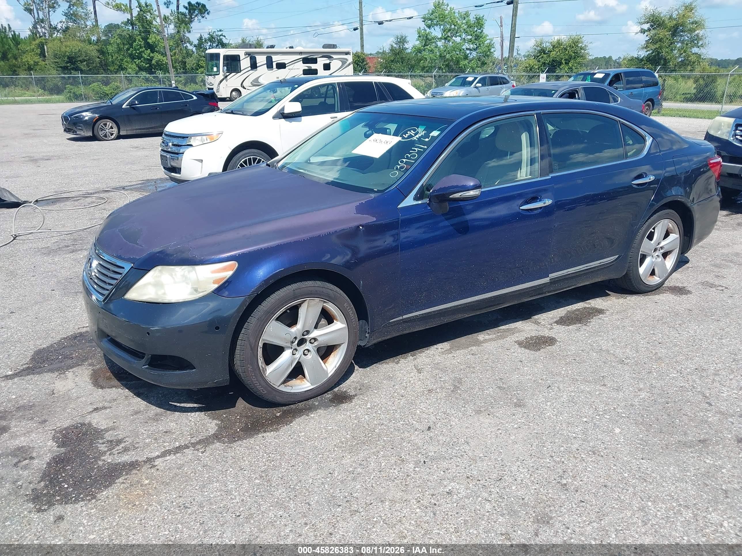 2010 Lexus Ls 460 L Blue vin: JTHGL5EF6A5039341