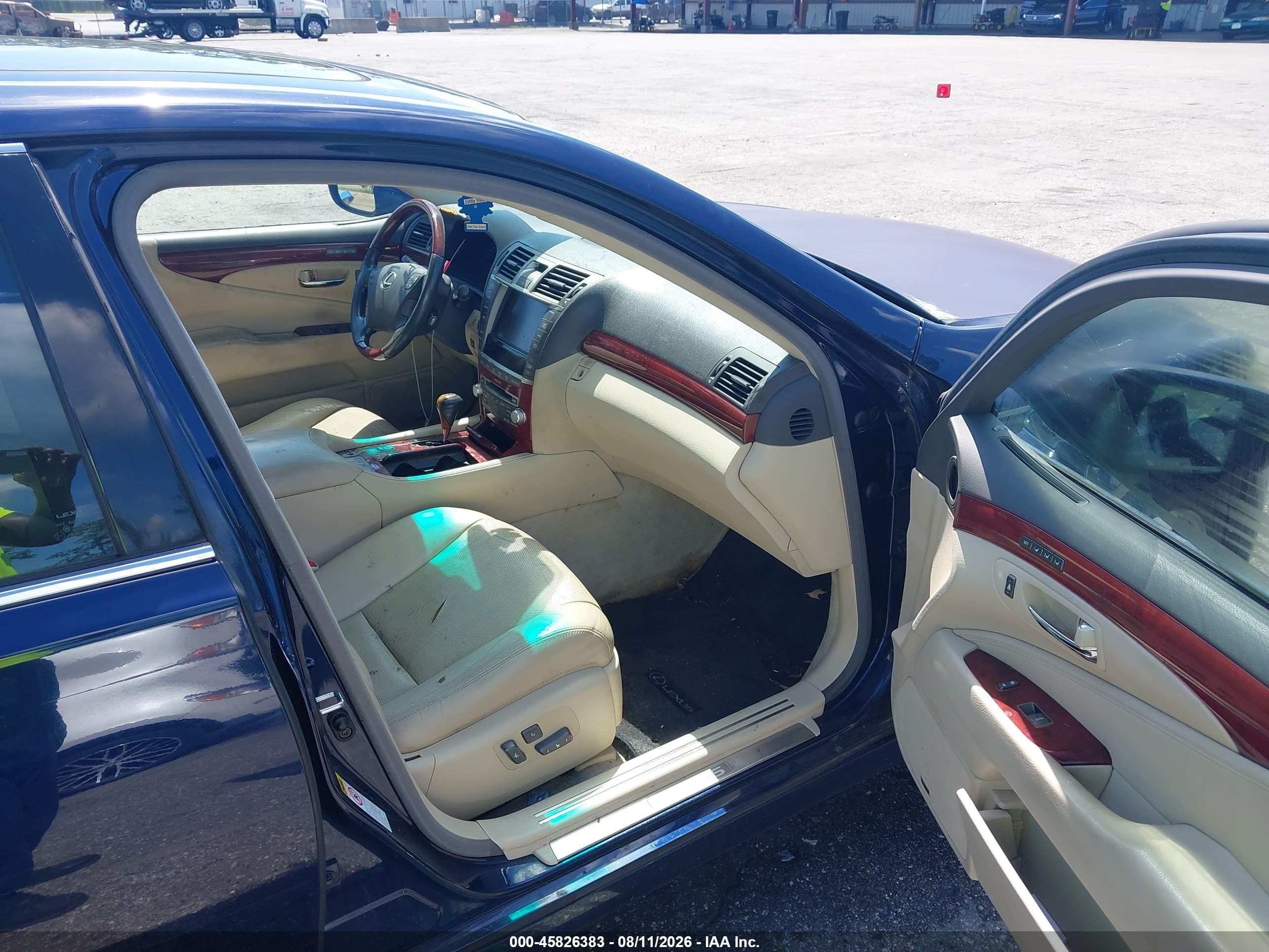 2010 Lexus Ls 460 L Blue vin: JTHGL5EF6A5039341