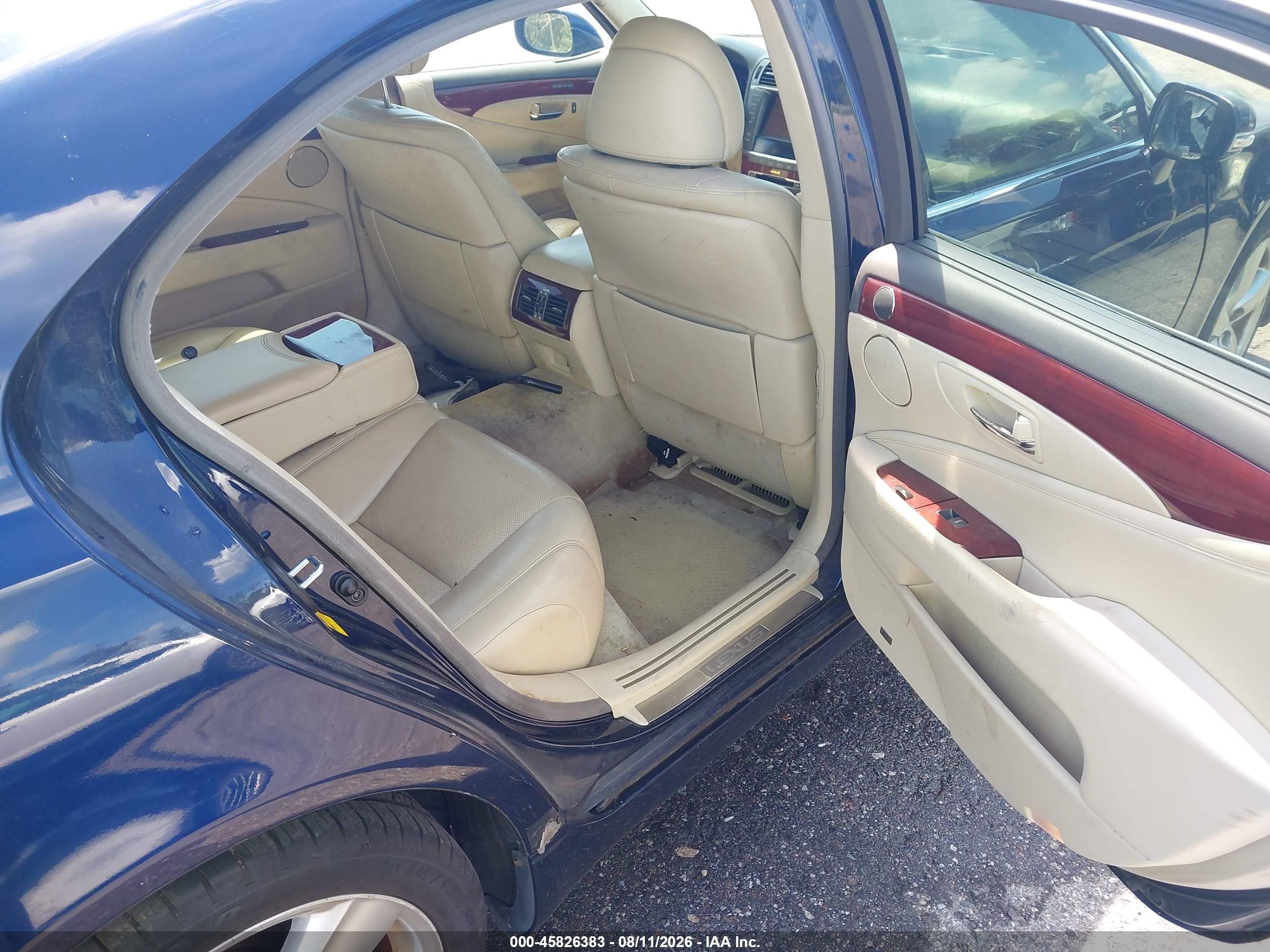 2010 Lexus Ls 460 L Blue vin: JTHGL5EF6A5039341