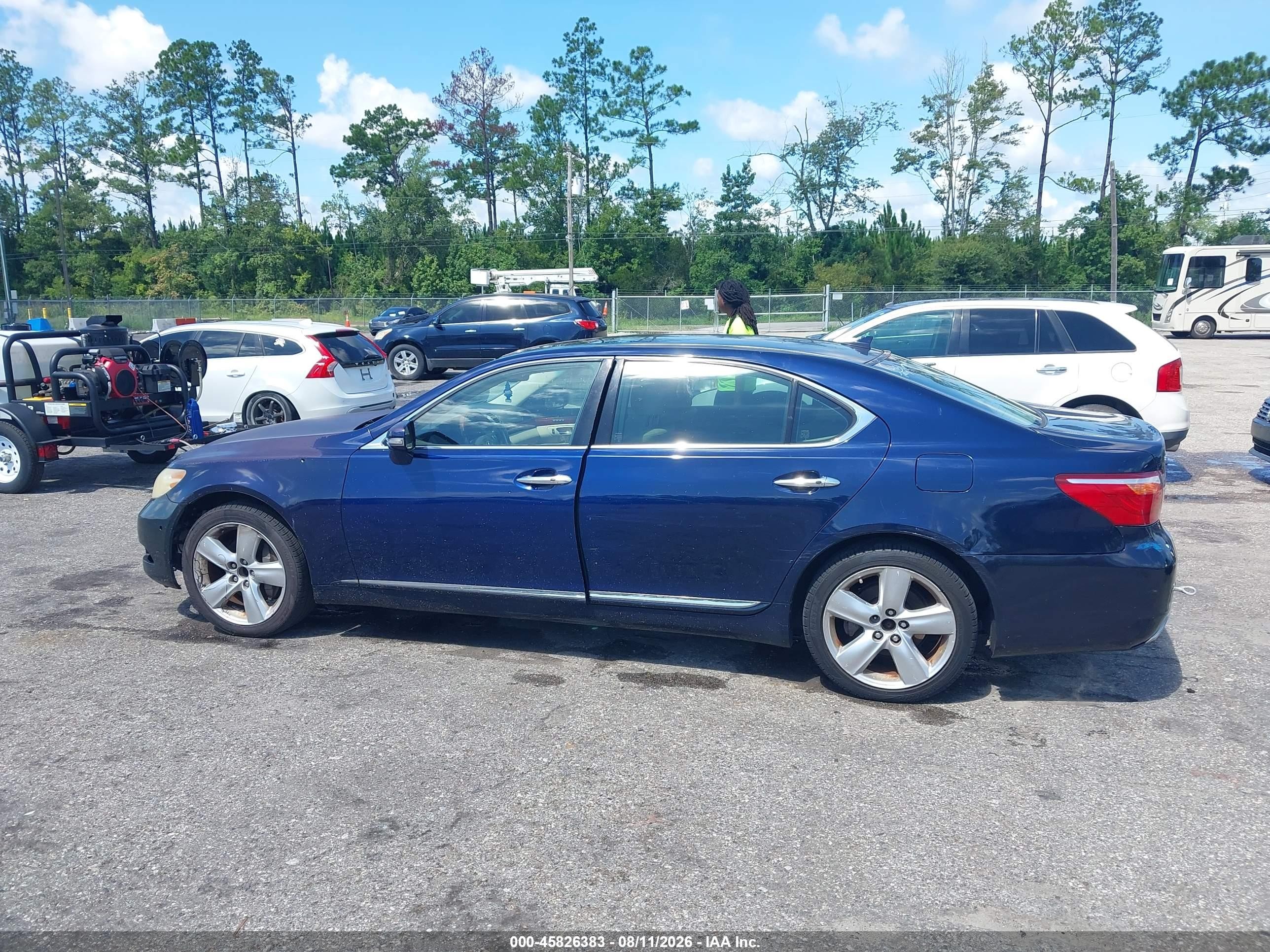2010 Lexus Ls 460 L Blue vin: JTHGL5EF6A5039341