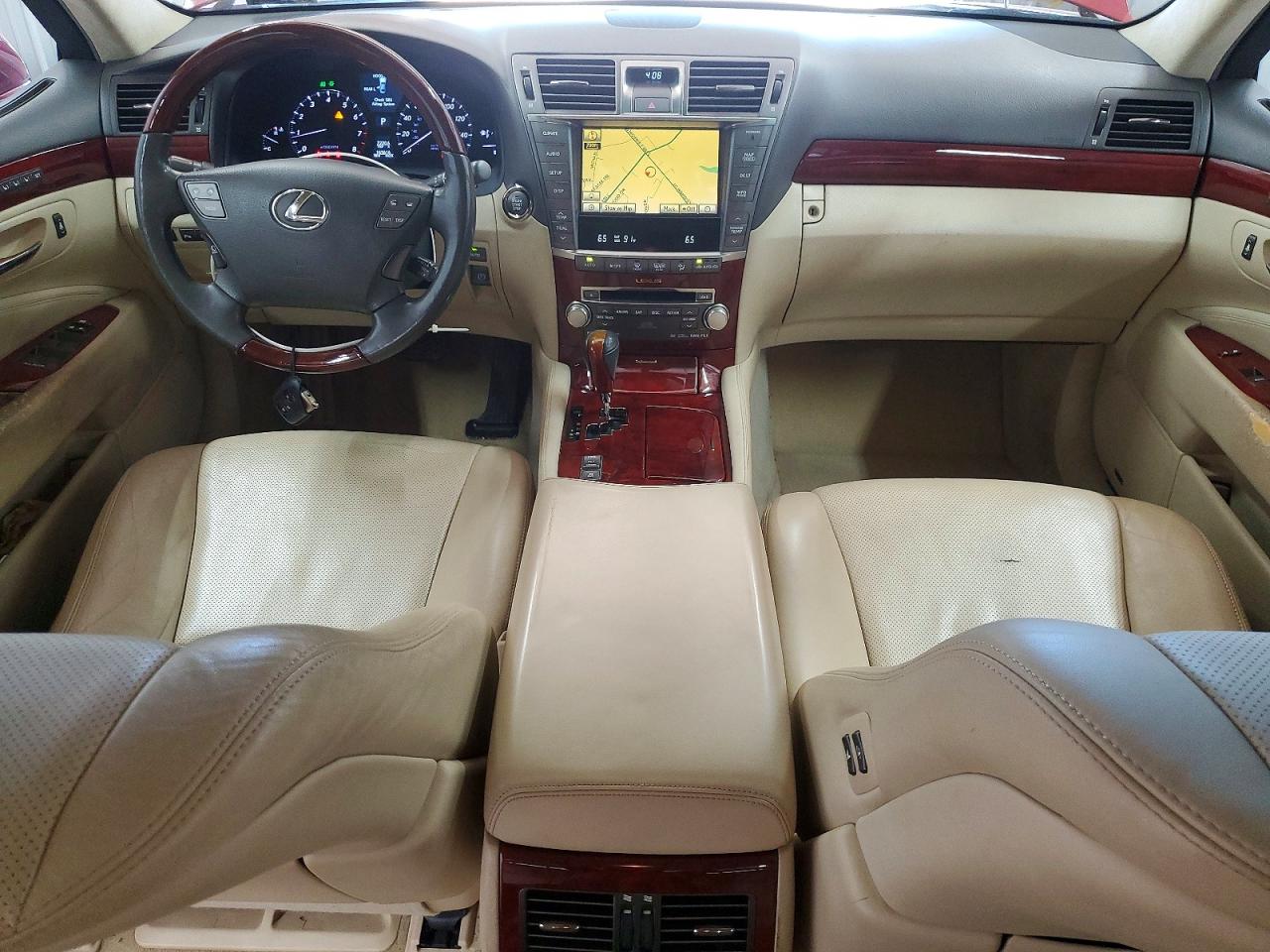 2010 Lexus Ls 460l Red vin: JTHGL5EF7A5039896