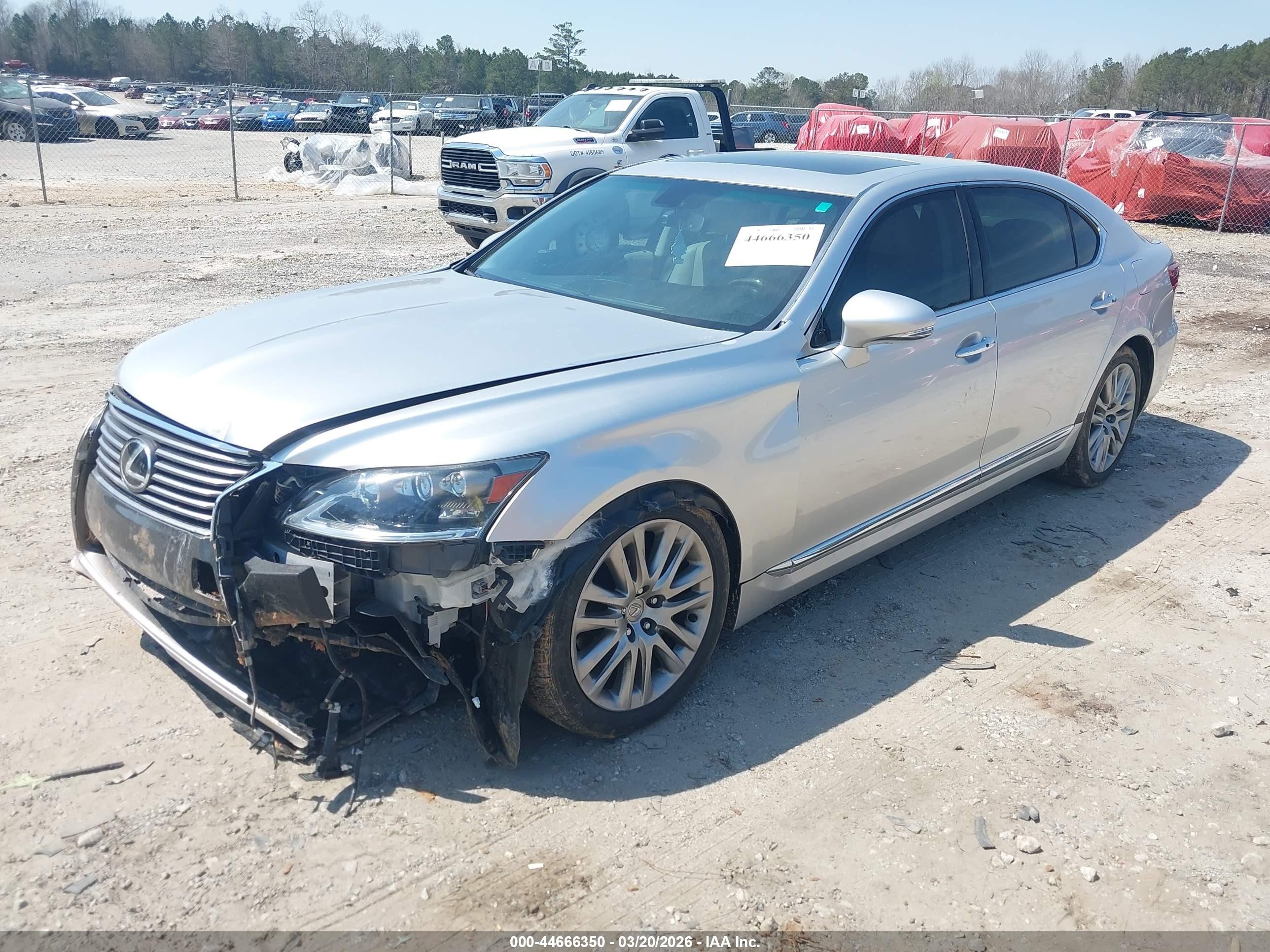 2013 Lexus Ls 460 L Silver vin: JTHGL5EF7D5048392