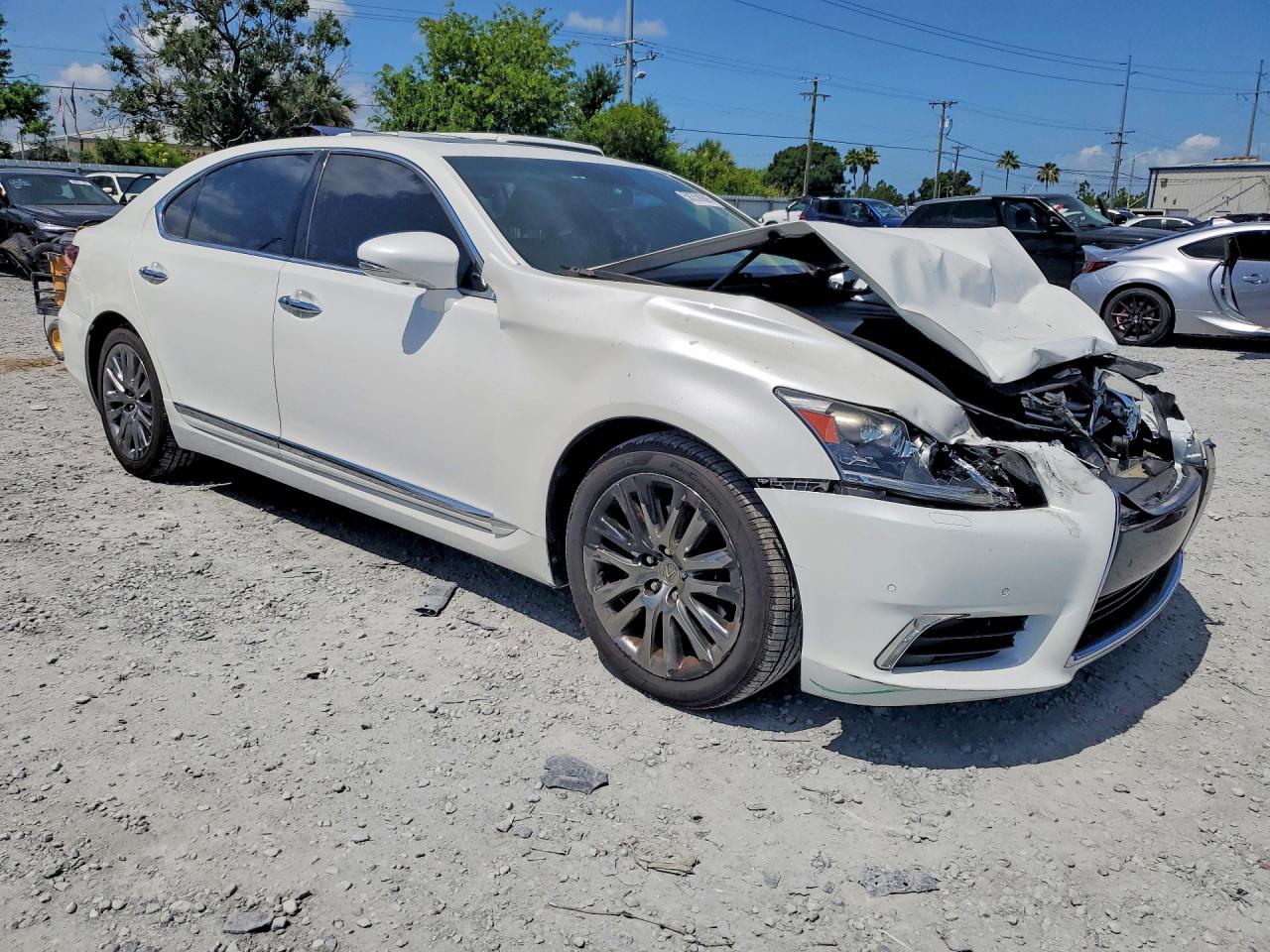 2014 Lexus Ls 460l White vin: JTHGL5EF7E5051469