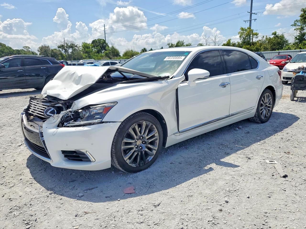 2014 Lexus Ls 460l White vin: JTHGL5EF7E5051469