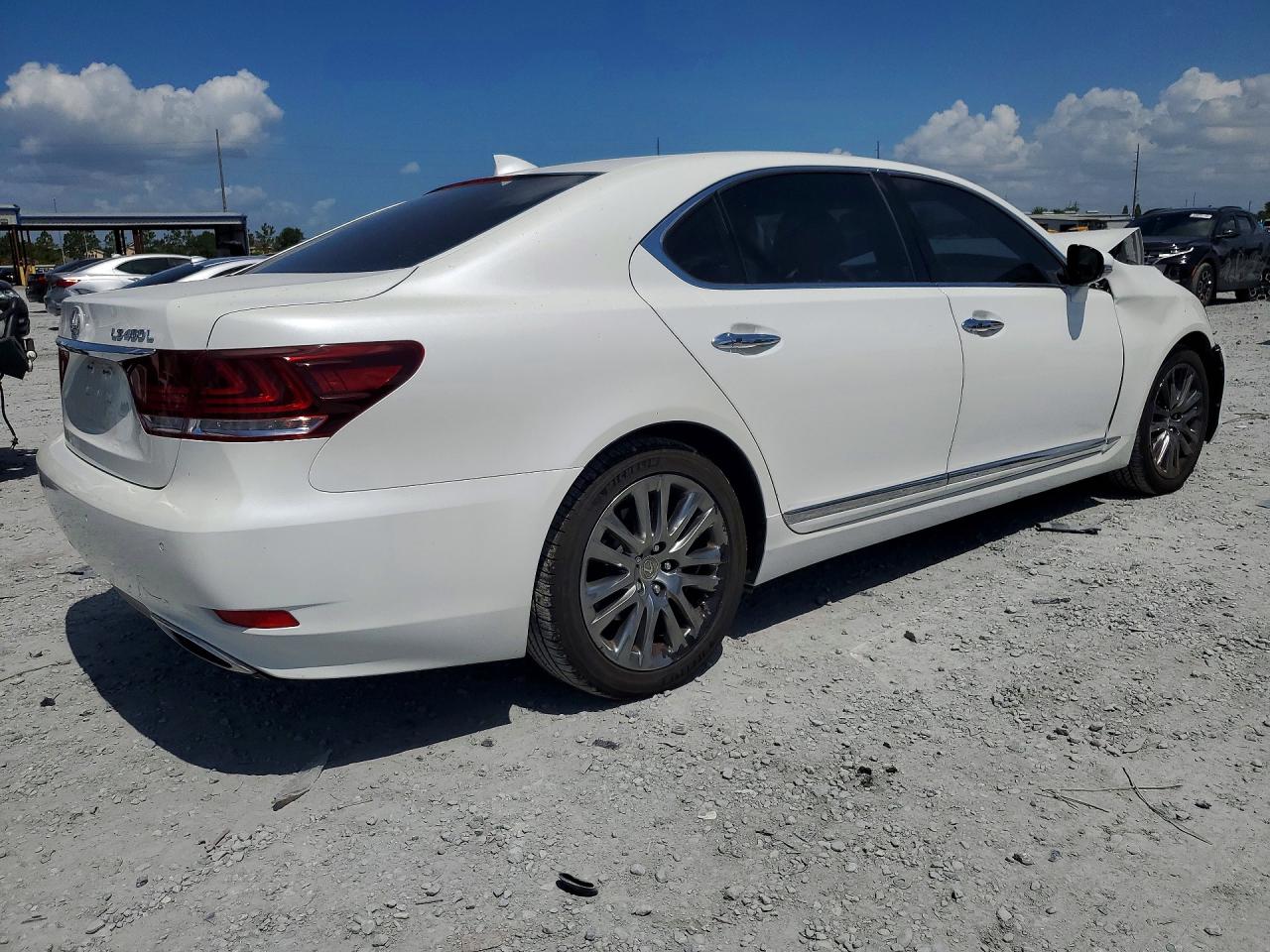 2014 Lexus Ls 460l White vin: JTHGL5EF7E5051469