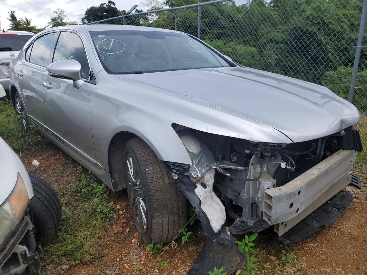2015 Lexus Ls 460l Silver vin: JTHGL5EFXF5055498