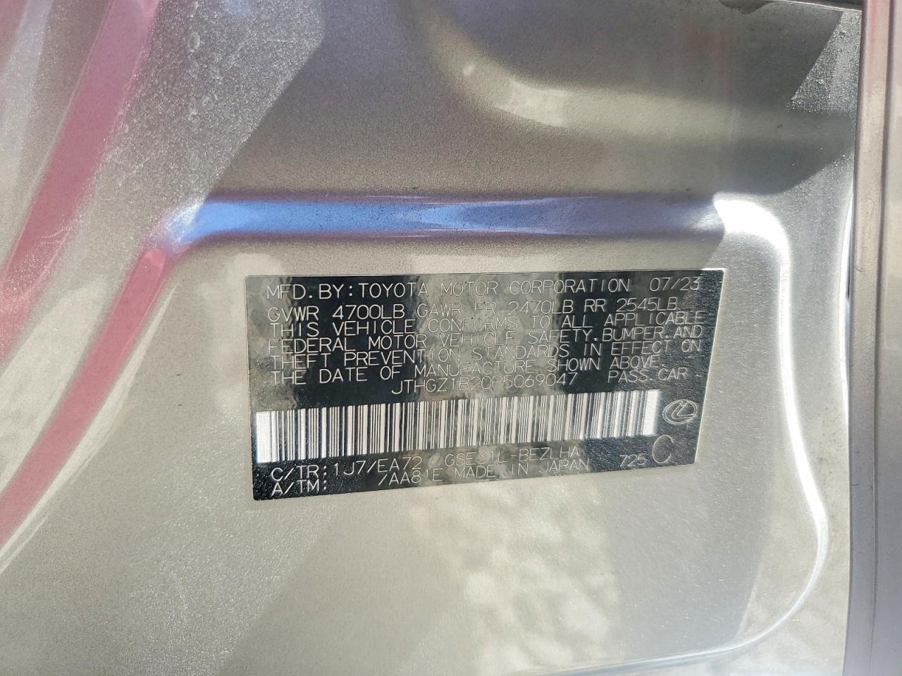 2023 Lexus Is 350 F Sport Silver vin: JTHGZ1B20P5069047